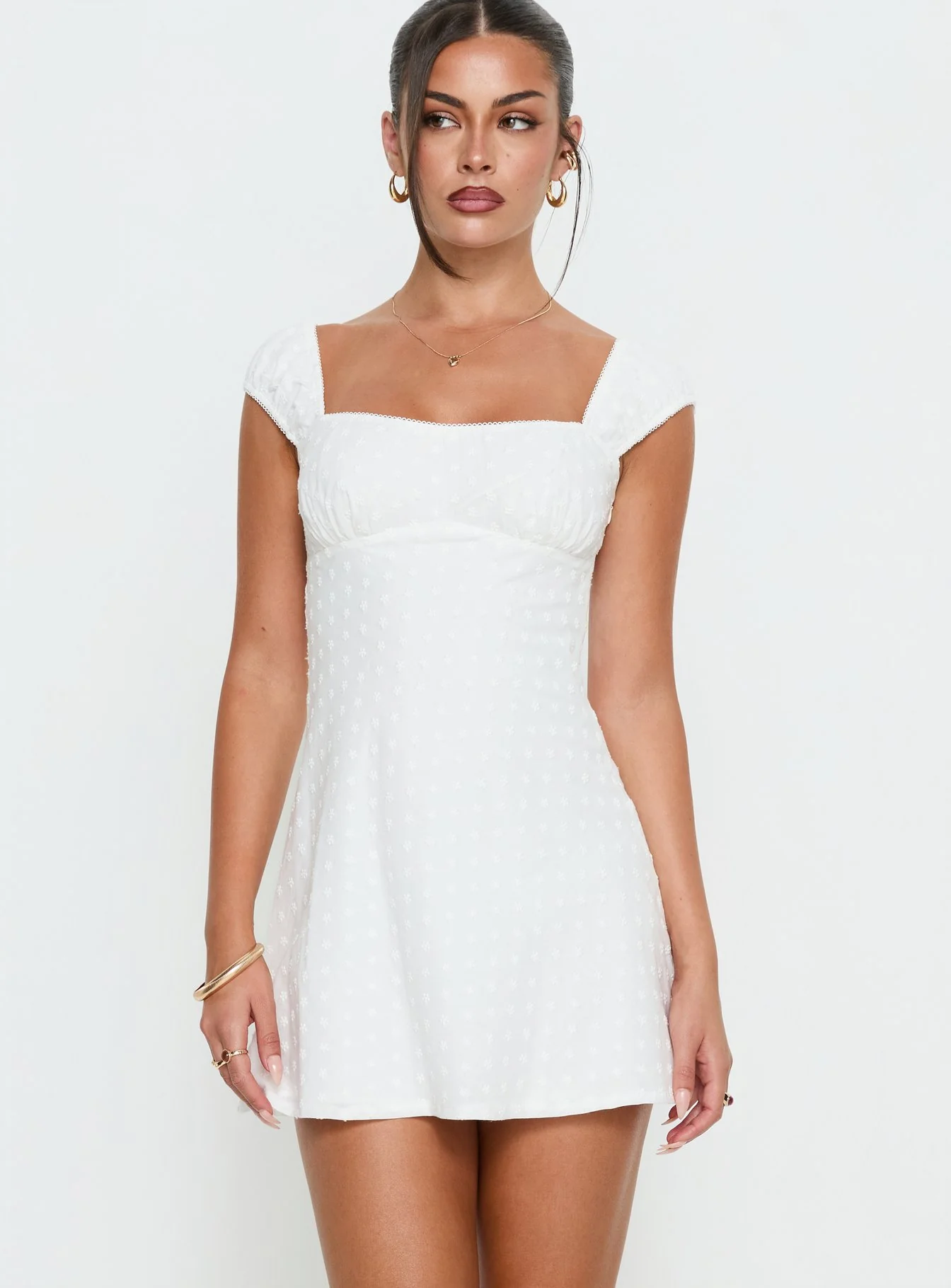 Seyani Mini Dress White - Image 2
