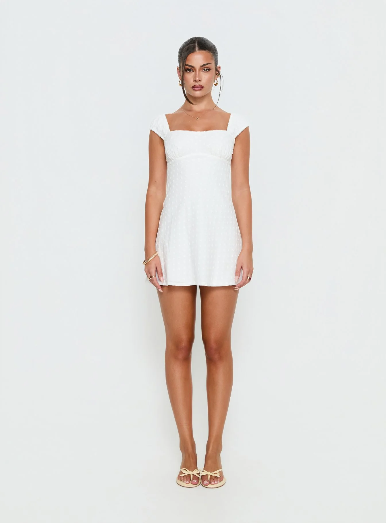 Seyani Mini Dress White - Image 8