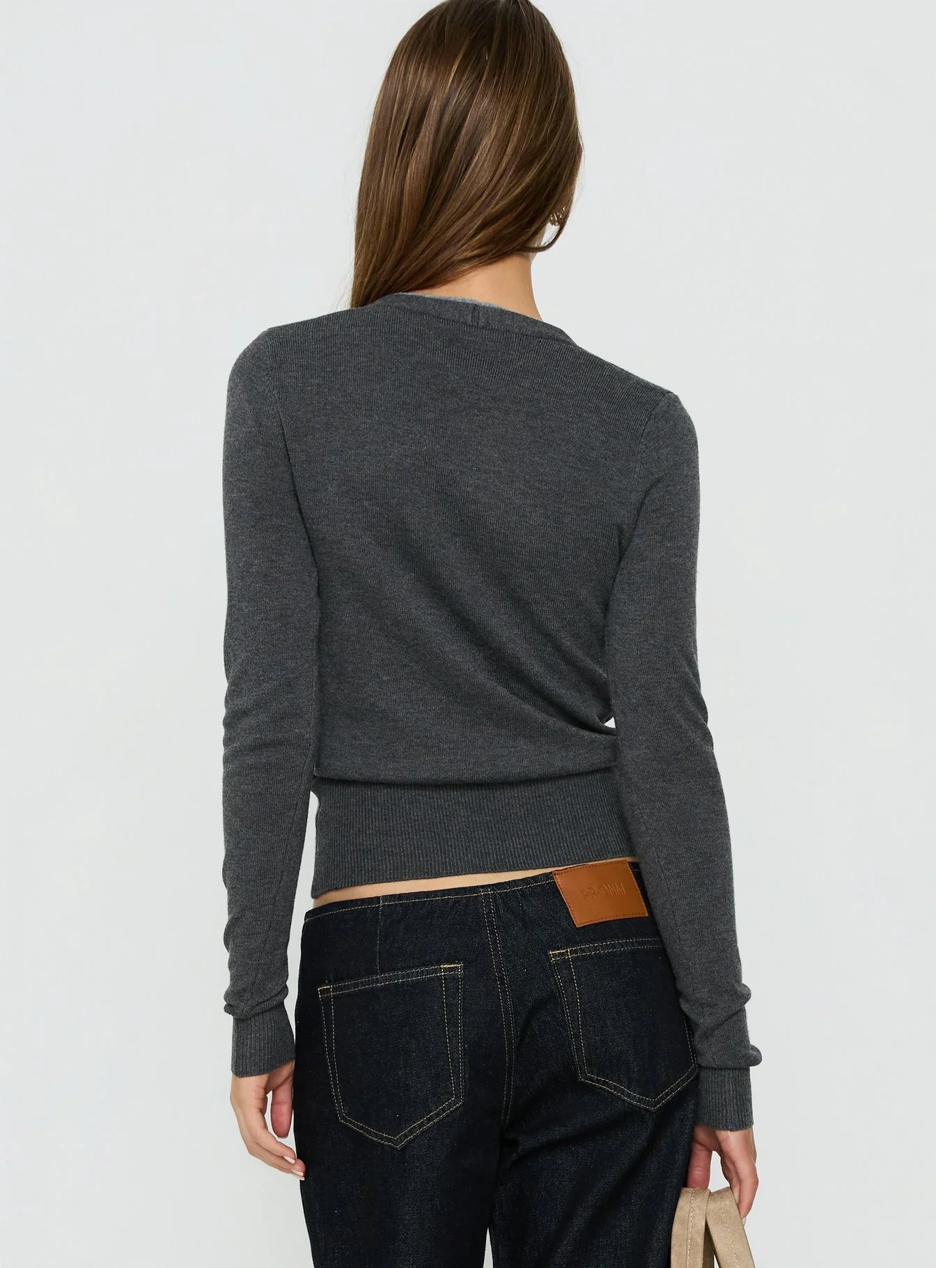 Shadow Cardigan Dark Grey - Image 5