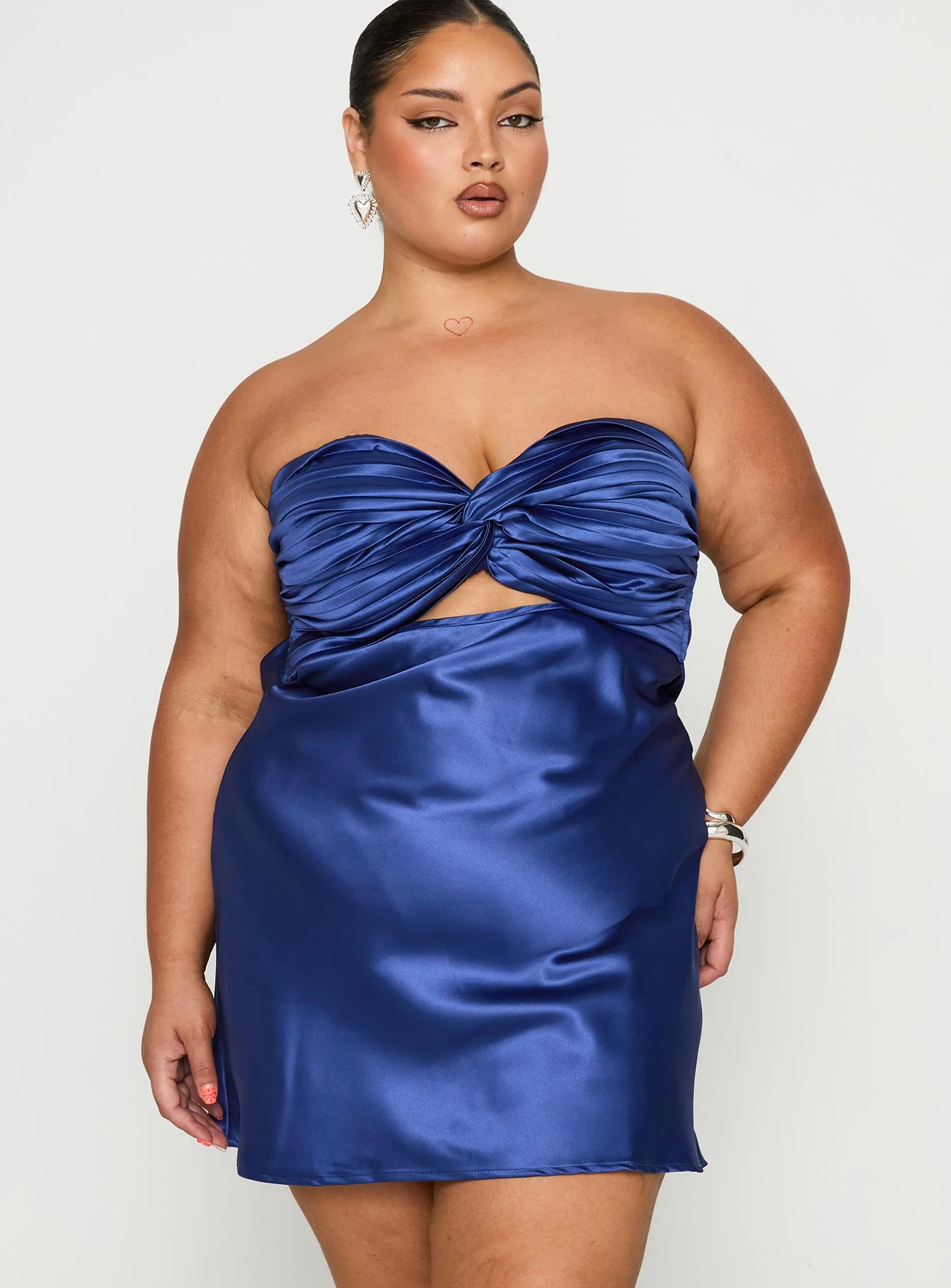 Shellie Mini Dress Blue Curve - Image 2