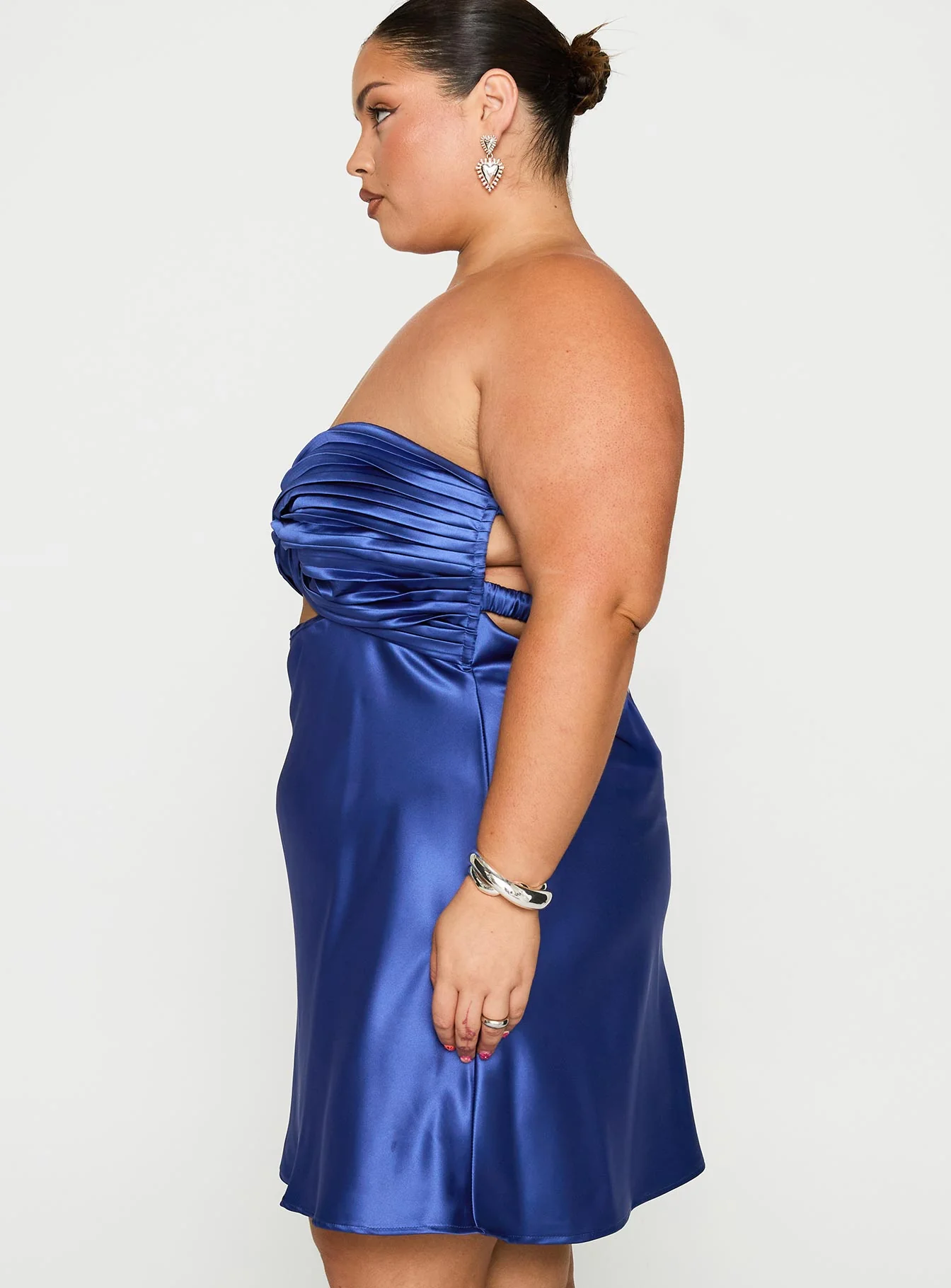 Shellie Mini Dress Blue Curve - Image 4