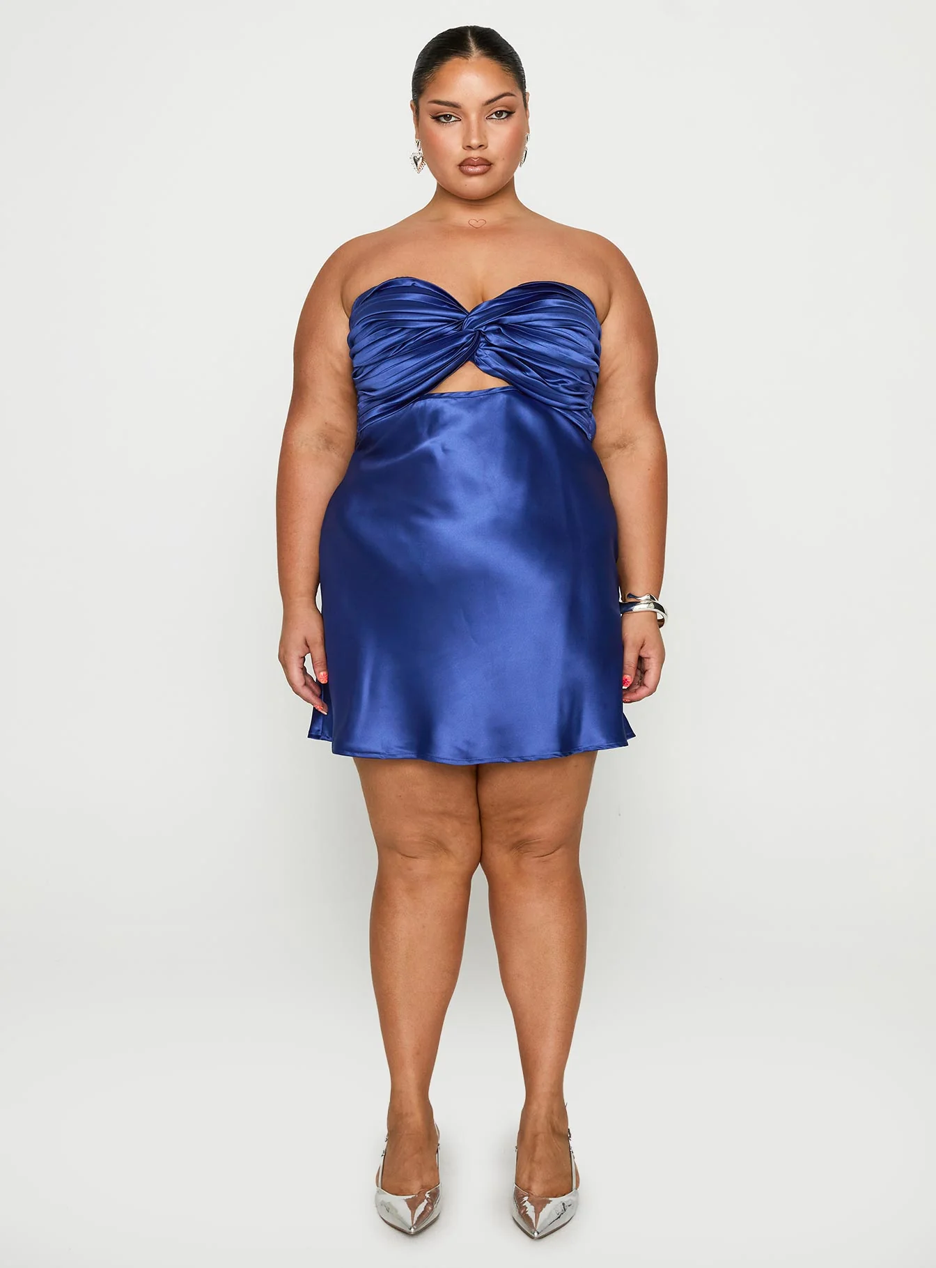 Shellie Mini Dress Blue Curve - Image 7