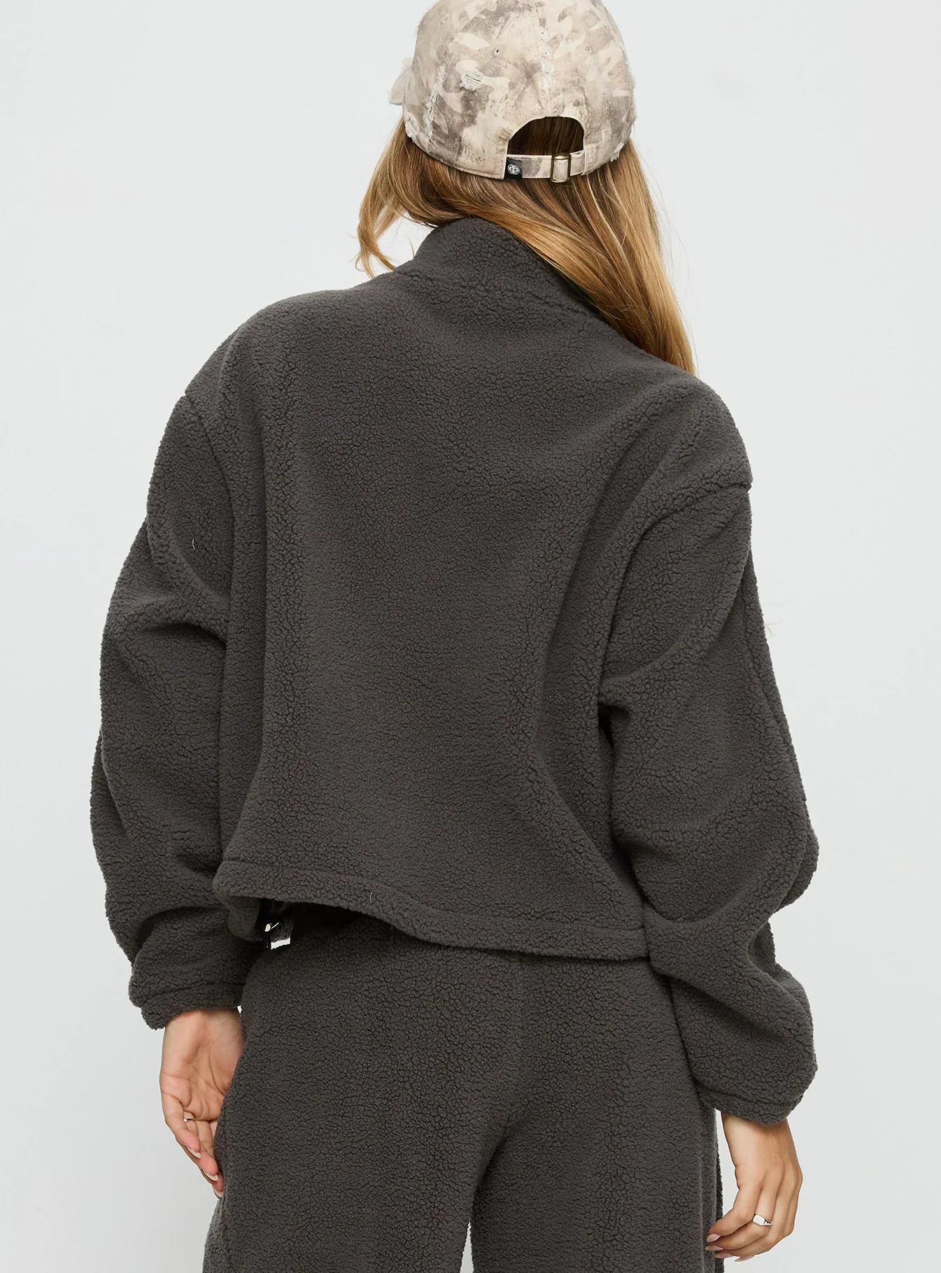 Siberia Fleece Zip Up Jumper Charcoal - Image 5