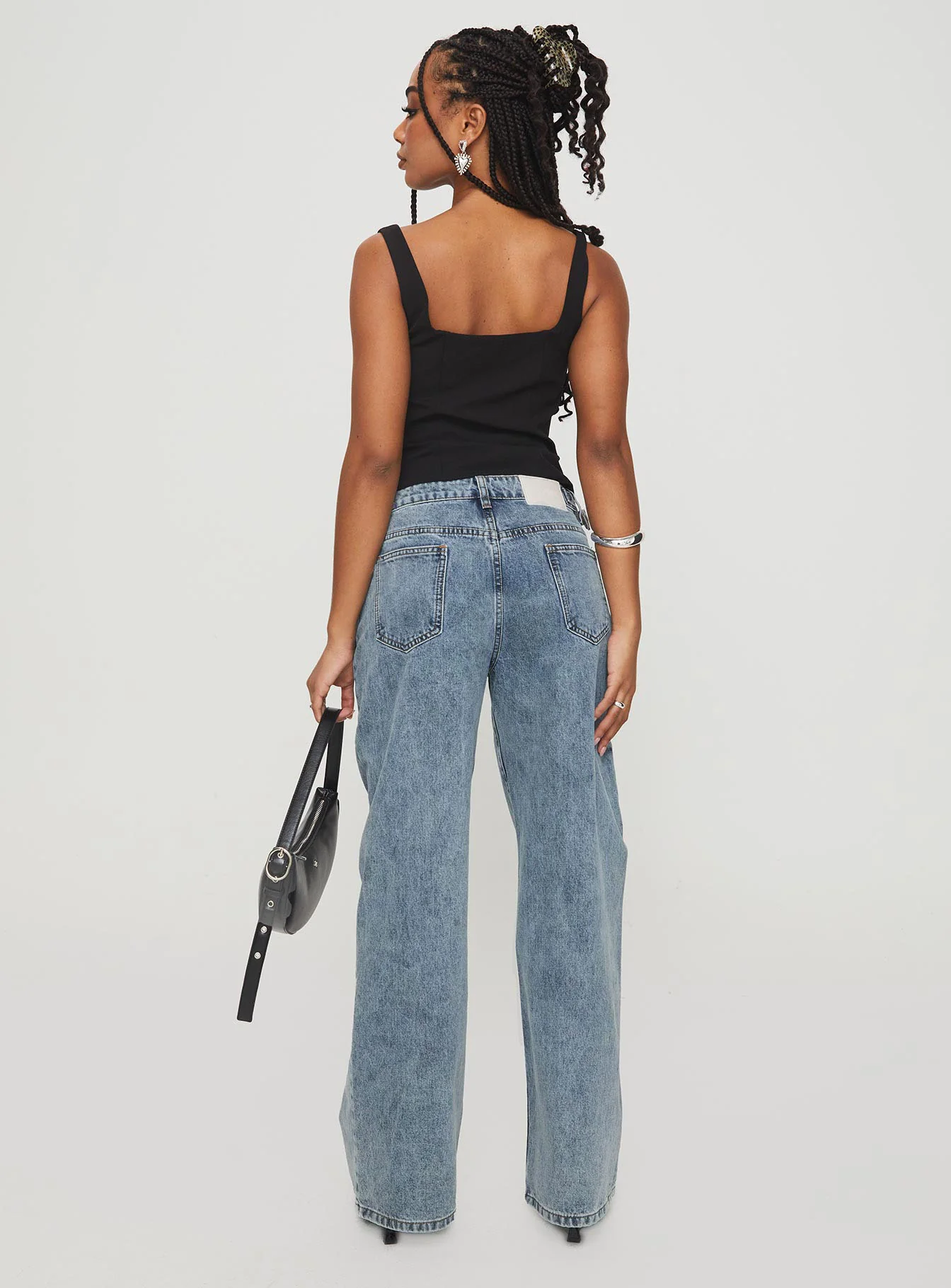 Sidle Low Rise Straight Leg Jeans Light Wash - Image 5