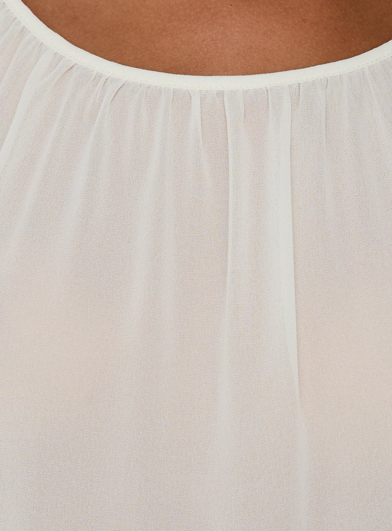 Sidra Off Shoulder Sheer Top Cream - Image 6