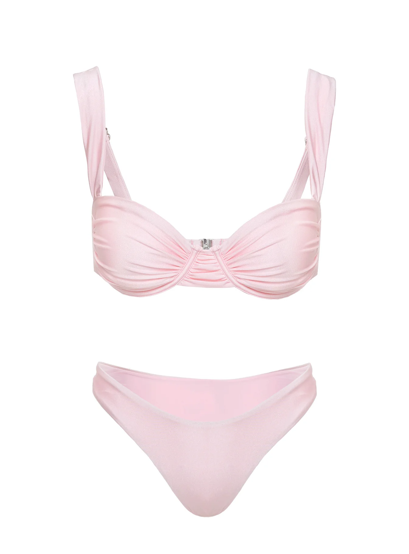 Siella Underwire Shine Bikini Top Pink - Image 5