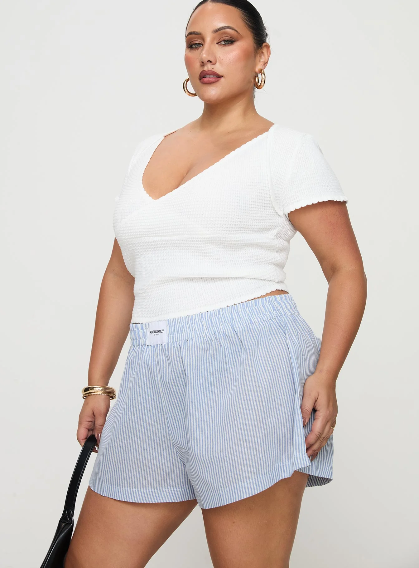 Sincar Boxer Shorts Blue / White Stripe Curve - Image 4