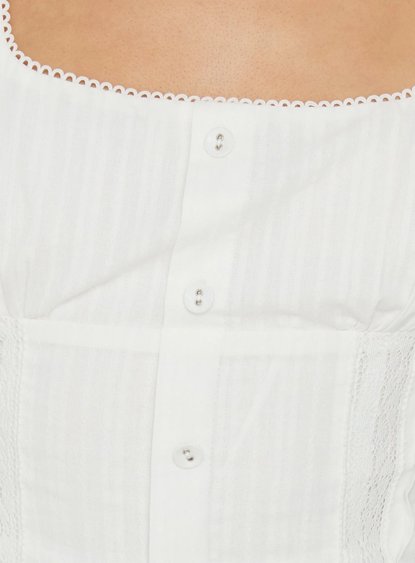 Skaii Square Neck Playsuit White - Image 6