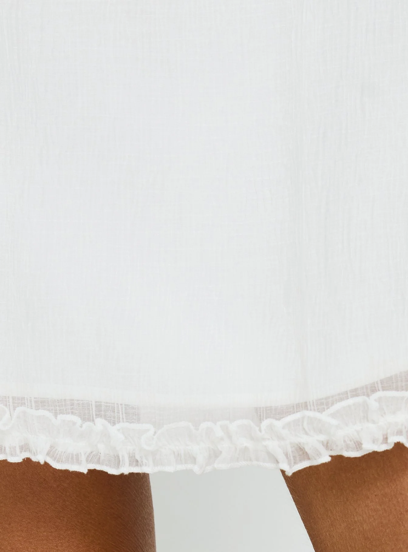 Sleeping Beauty Frill Baby Doll Mini Dress White - Image 7