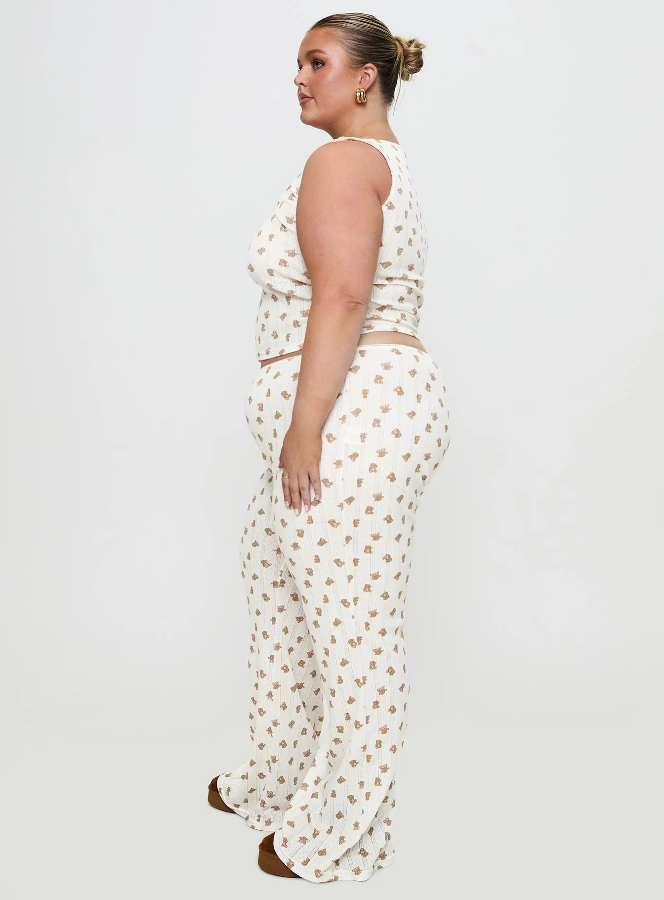 Sleepytea Pointelle Sleep Pant Multi Curve - Image 4