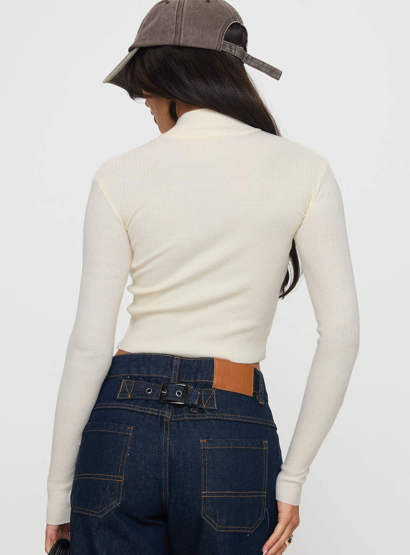 Slow It Down Long Sleeve Top Cream - Image 5