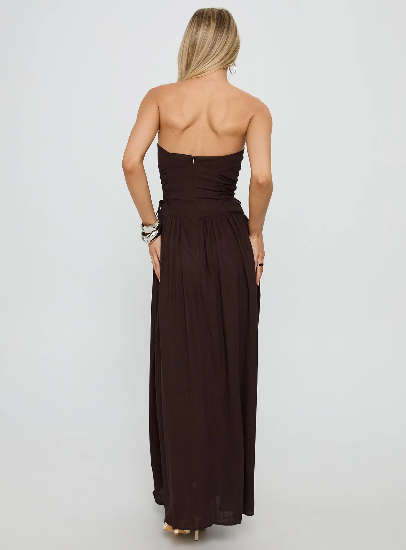 So Far So Good Maxi Dress Chocolate - Image 4