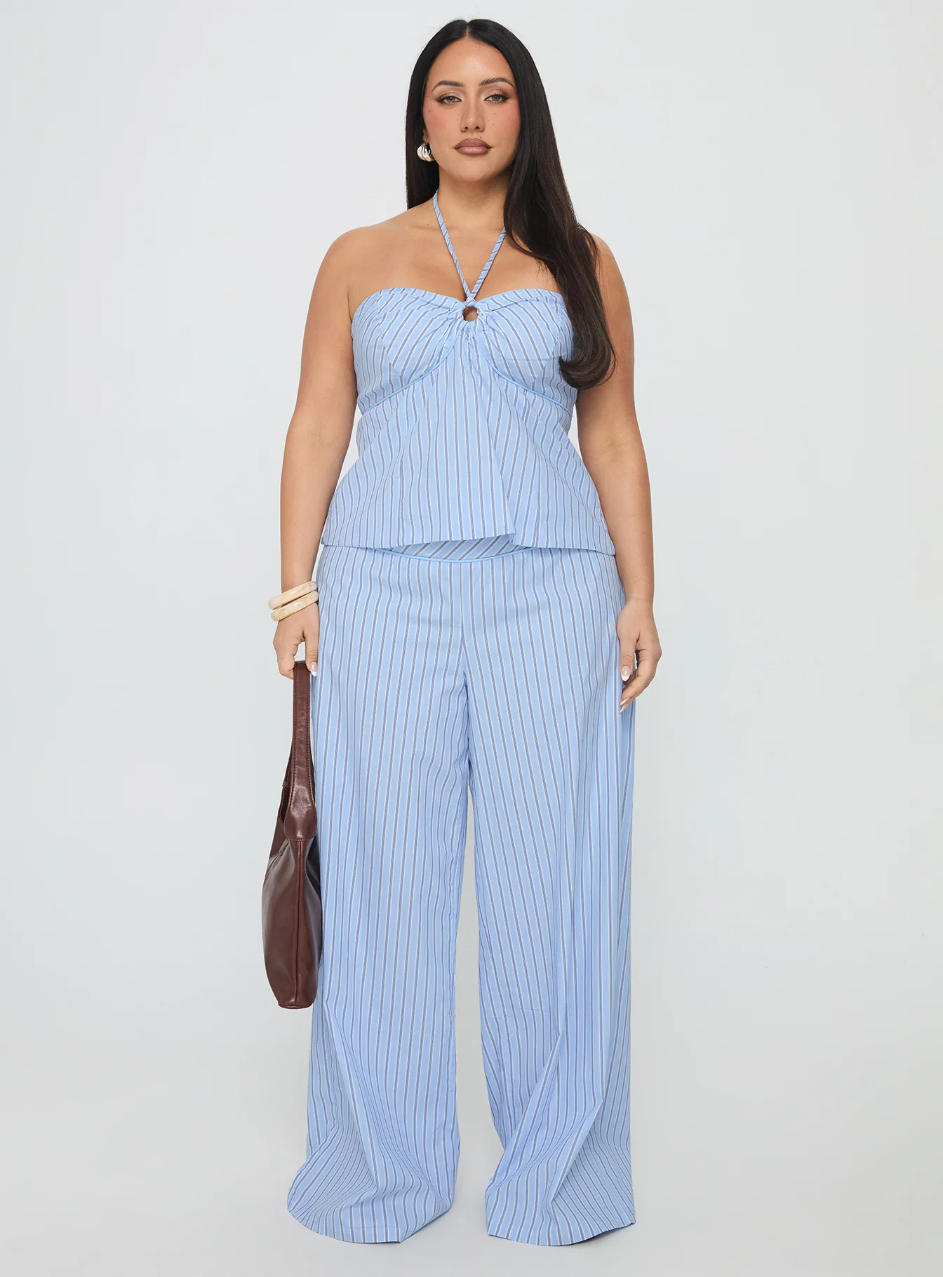 Sofea Mid Rise Pant Blue Stripe Curve - Image 7