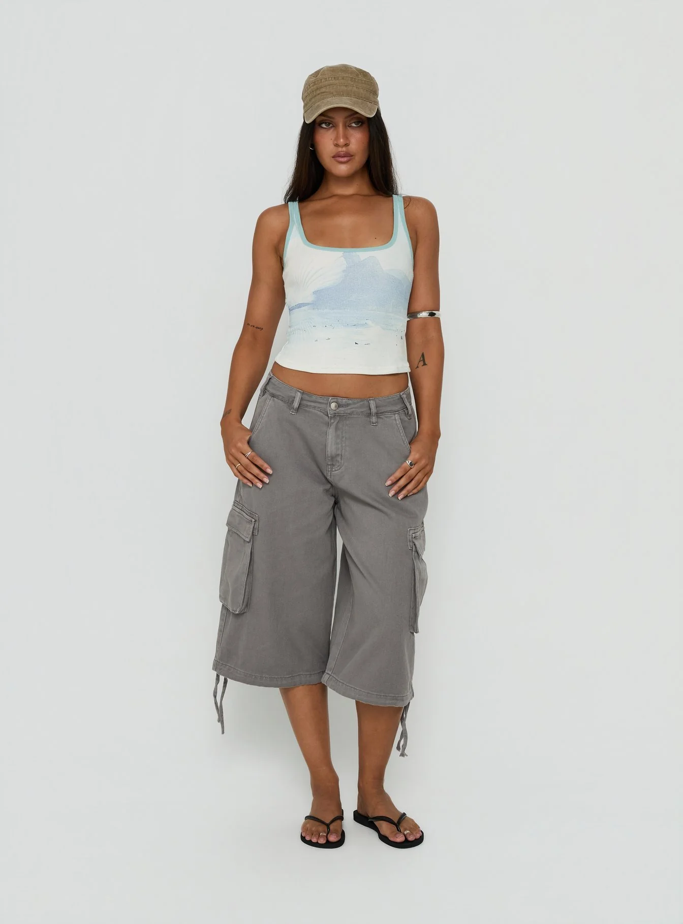 Soft Ember Graphic Tank Top Blue - Image 3