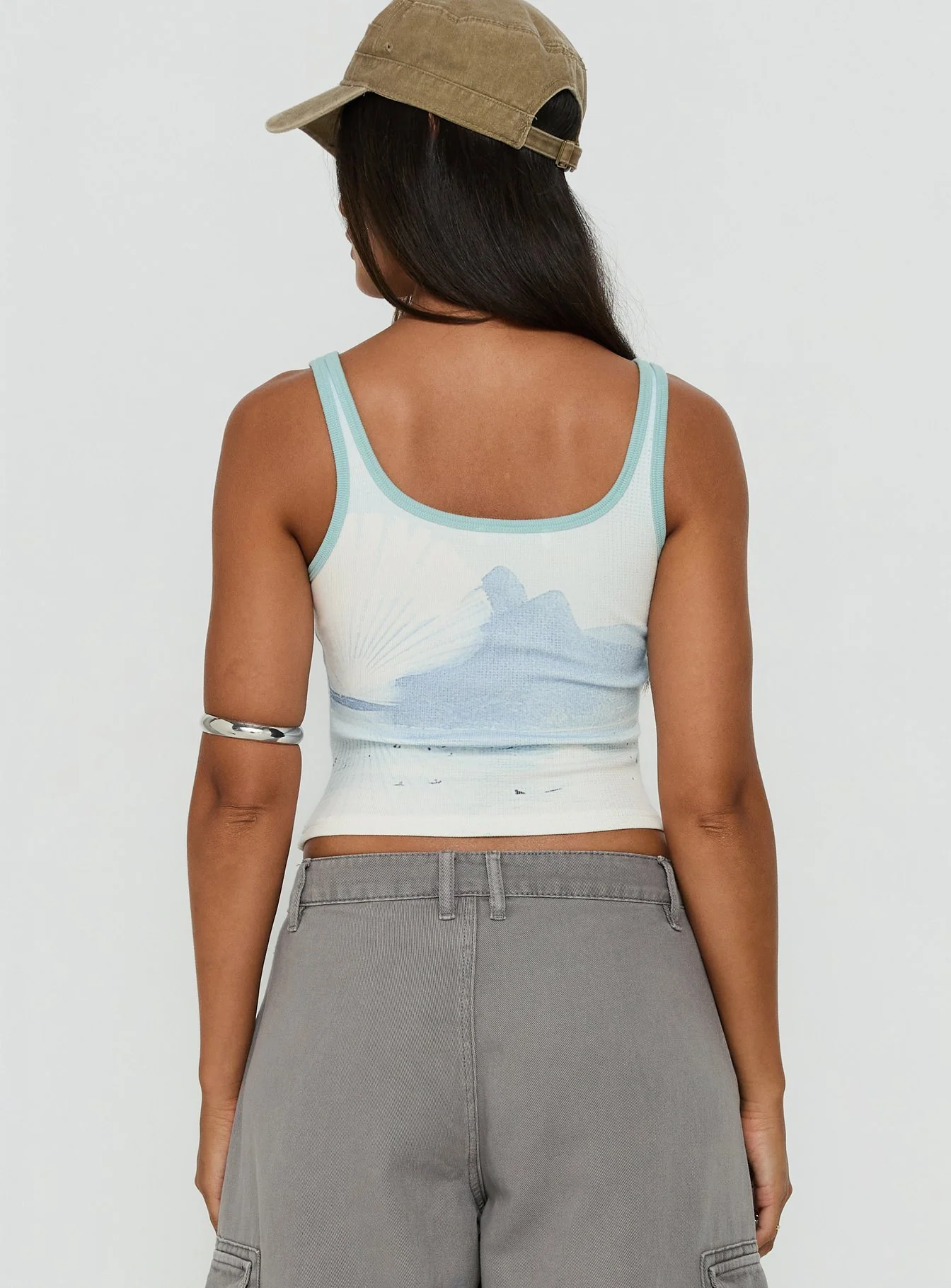 Soft Ember Graphic Tank Top Blue - Image 5