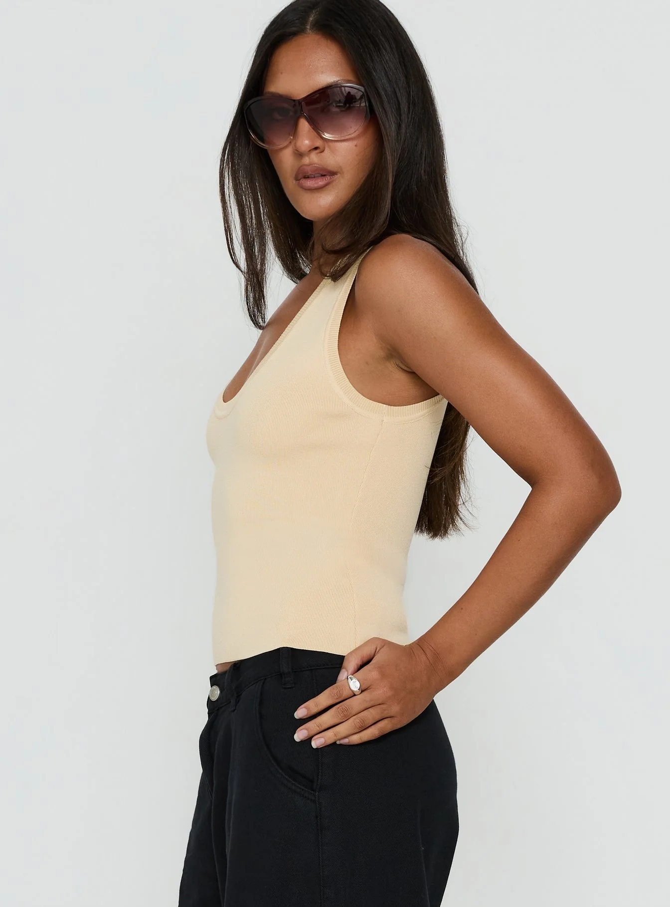Solanah Knit Tank Top Lemon - Image 4