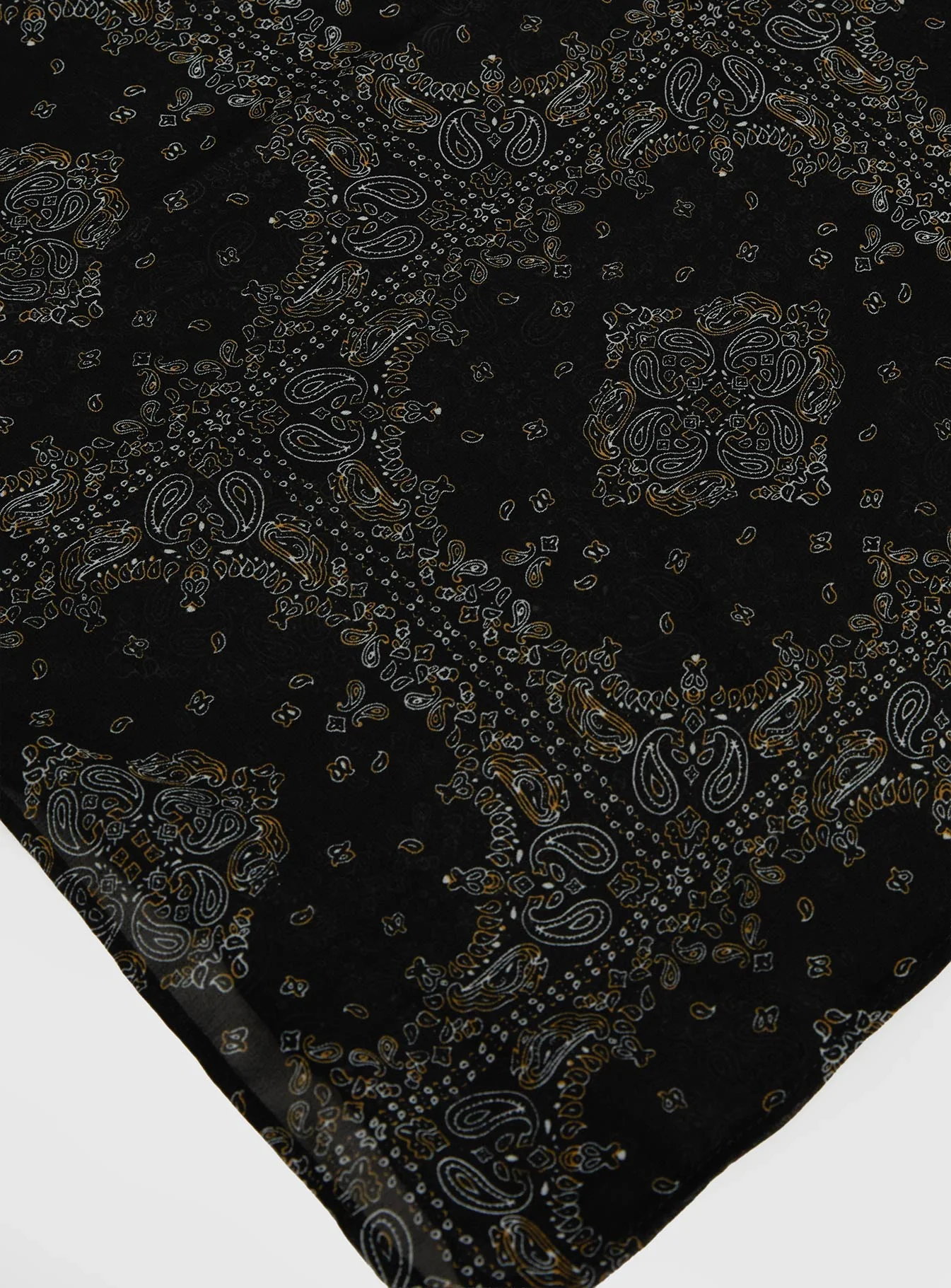 Solara Scarf Black Paisley - Image 3