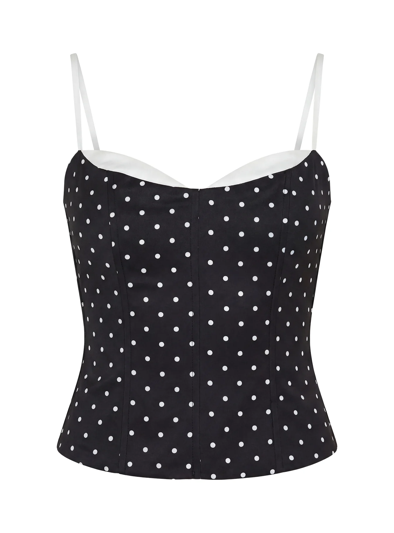 Somani Layered Corset Top Black Polka Dot - Image 10