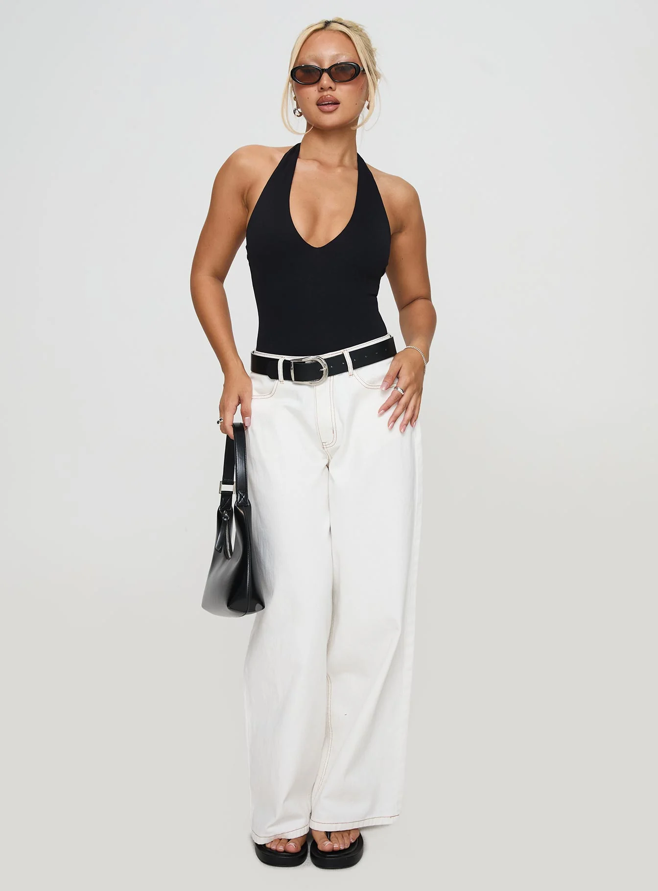 Someone New Halter Bodysuit Black Tall - Image 3
