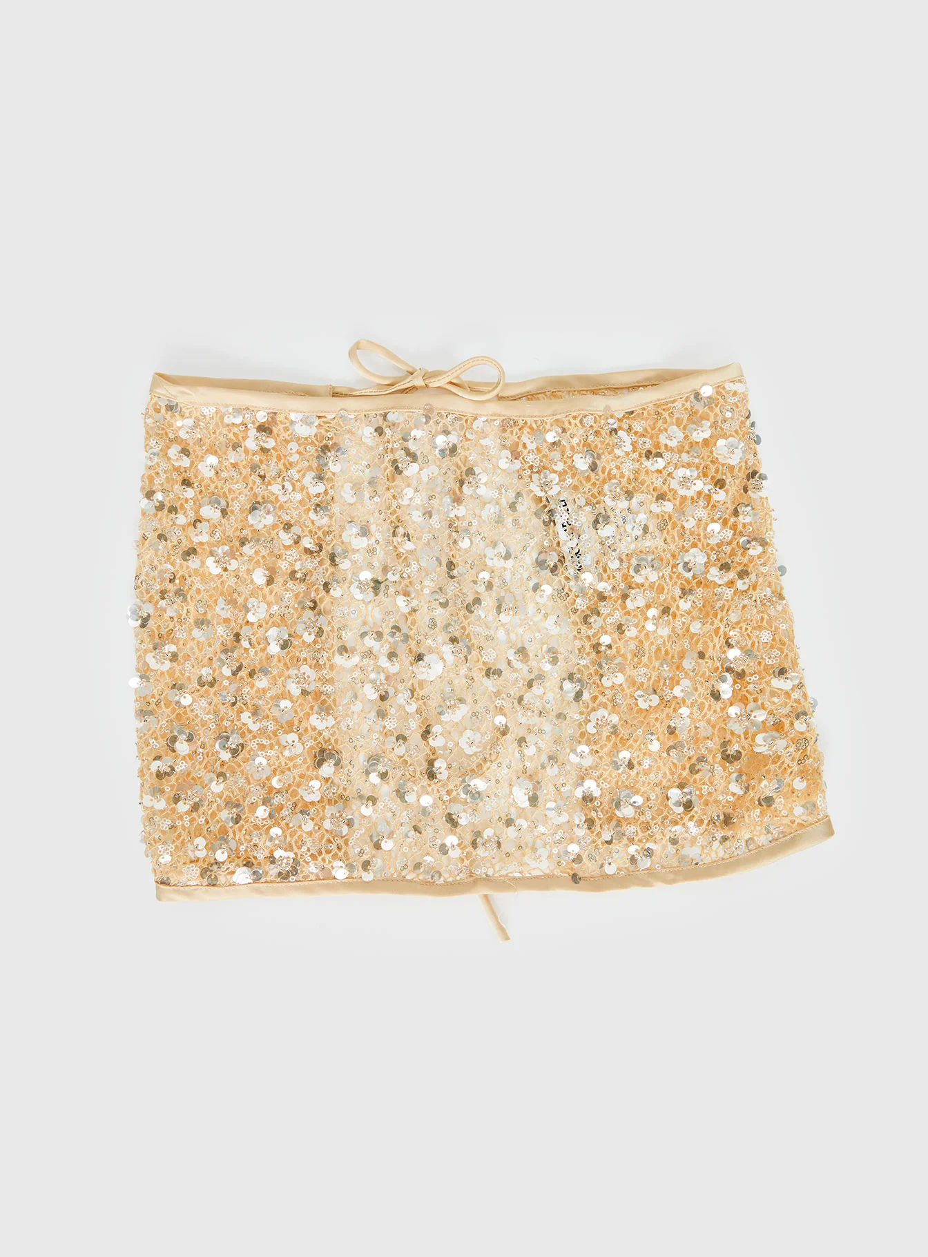Sonique Sequin Crochet Sarong Gold - Image 3