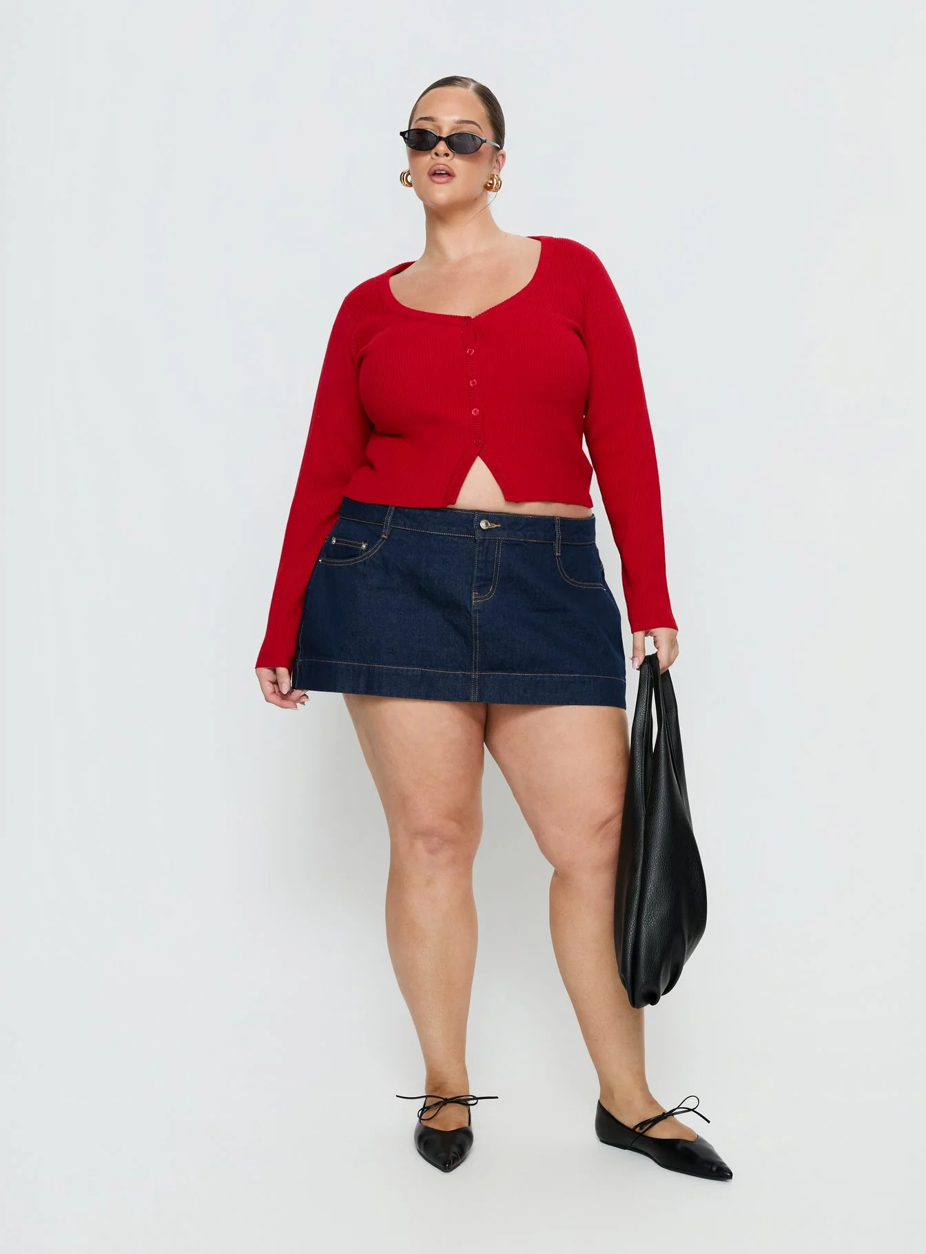 Sorenna Long Sleeve Top Red Curve - Image 2