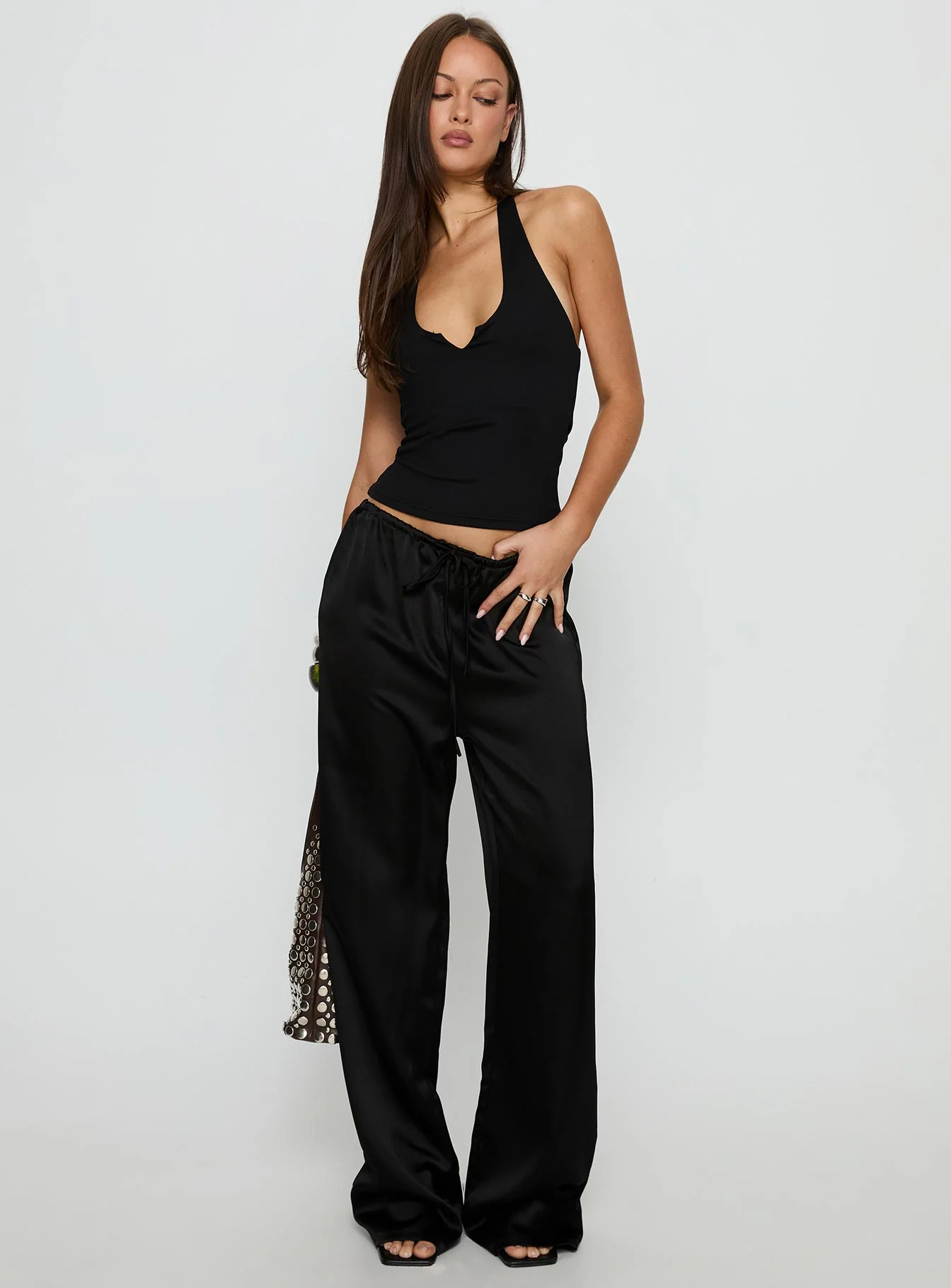 Soulstar Satin Pants Black - Image 3