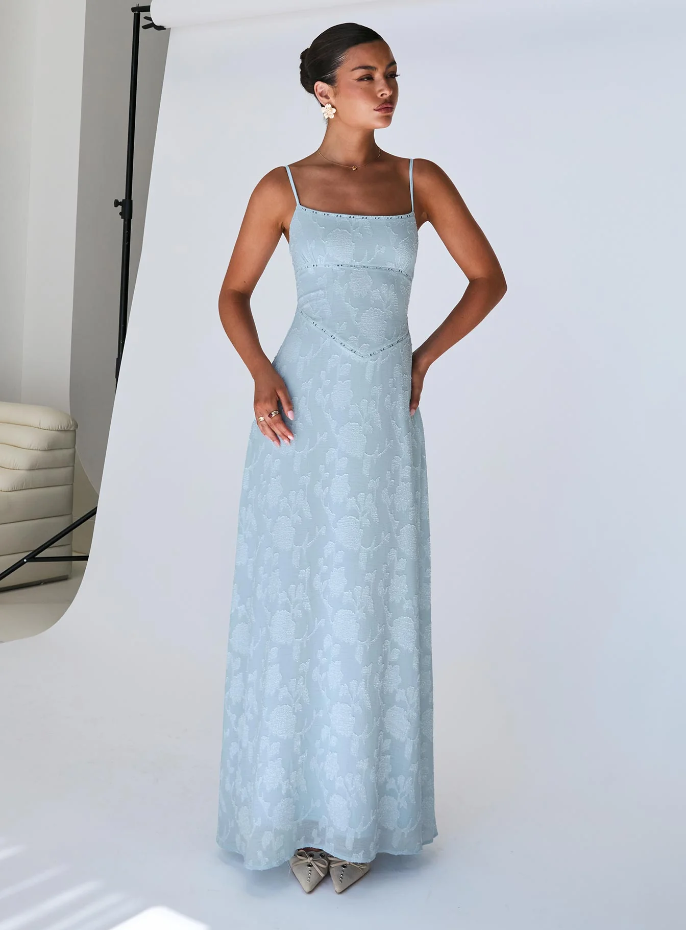 South Of France Maxi Dress Blue - Image 9