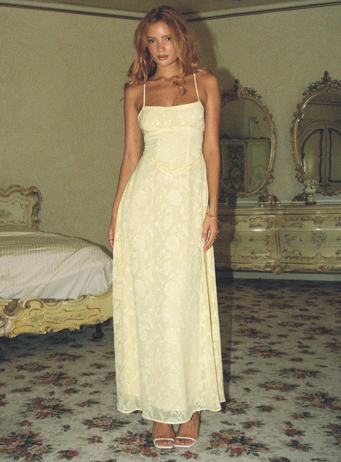 South Of France Maxi Dress Yellow - Image 10