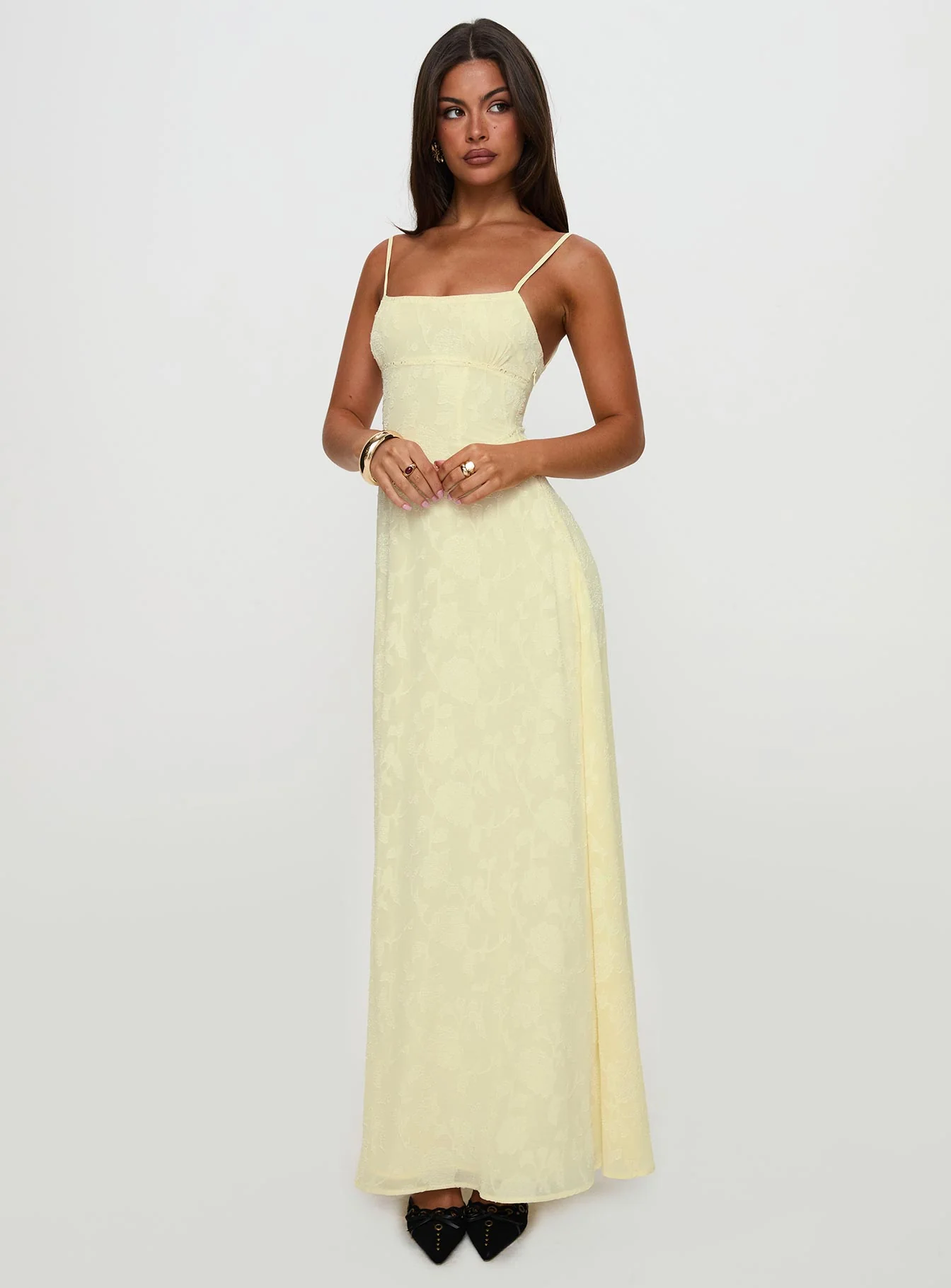 South Of France Maxi Dress Yellow - Image 2