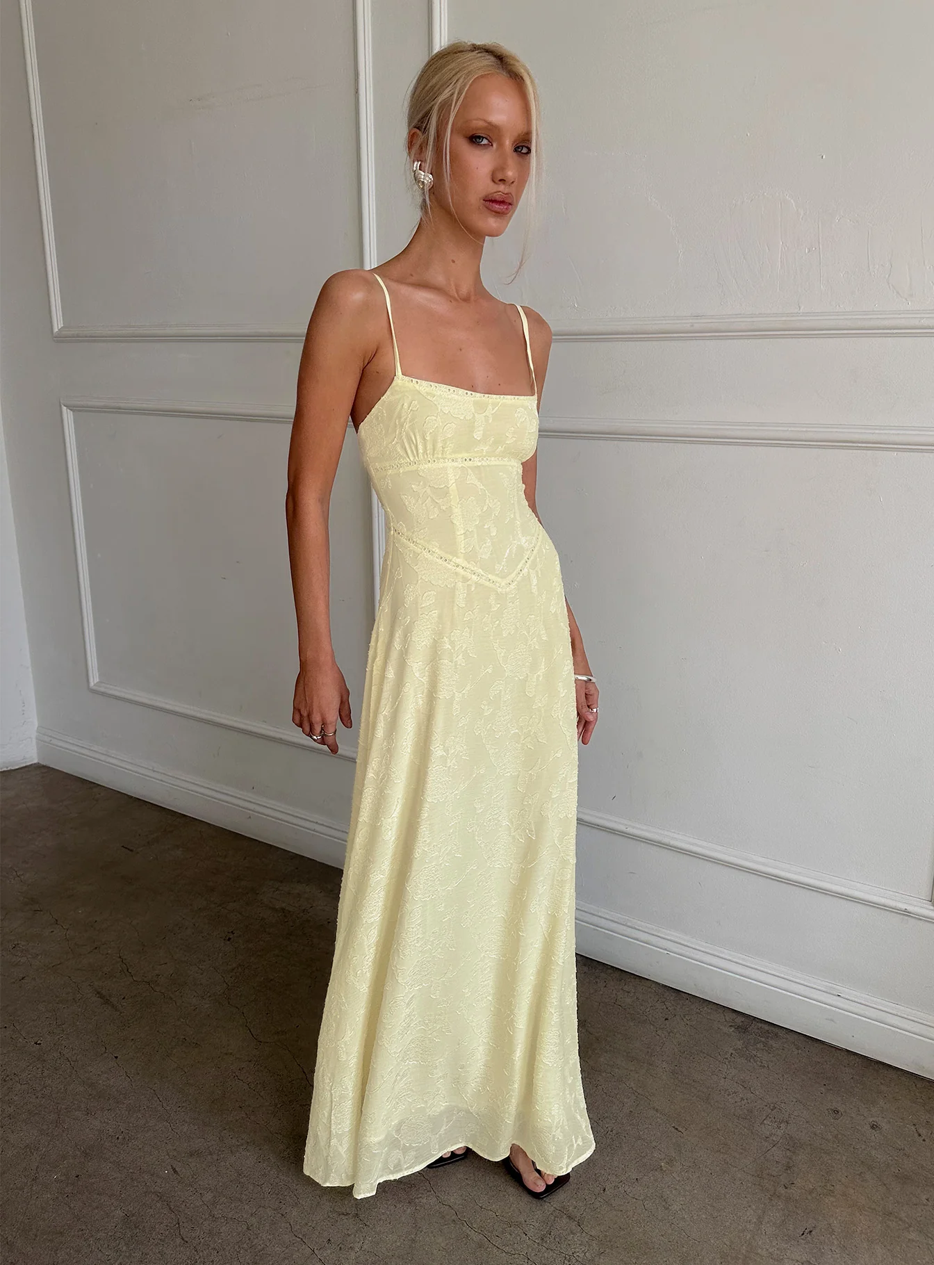 South Of France Maxi Dress Yellow - Image 8