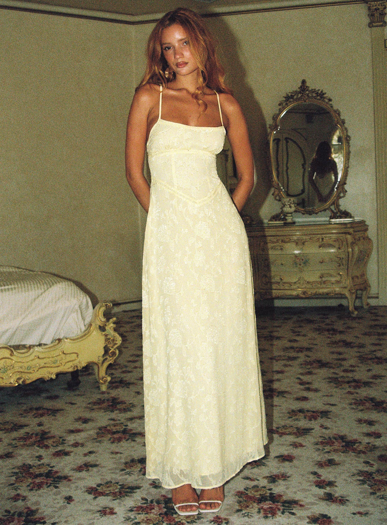 South Of France Maxi Dress Yellow - Image 9