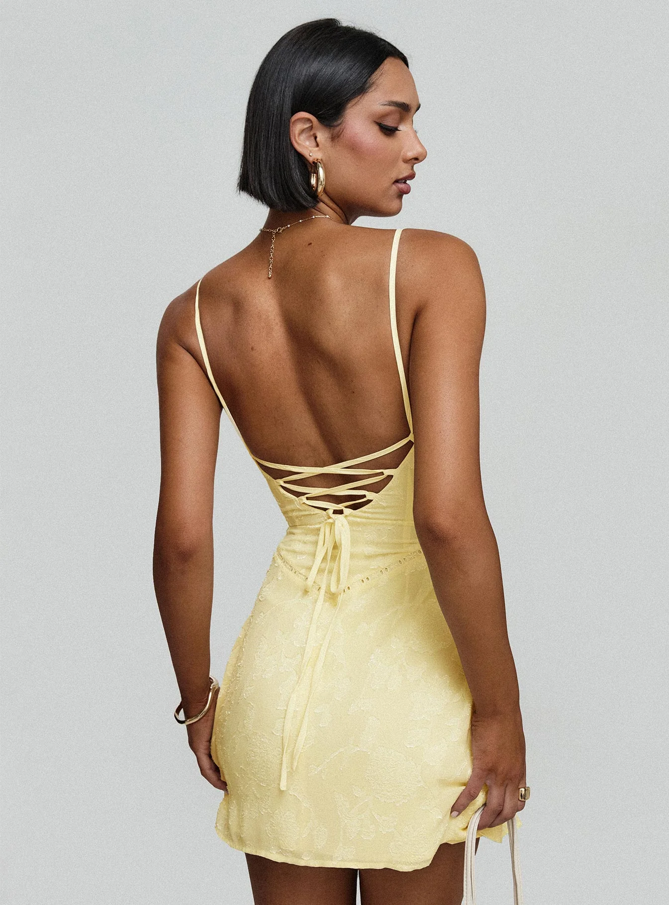 South Of France Mini Dress Yellow - Image 9