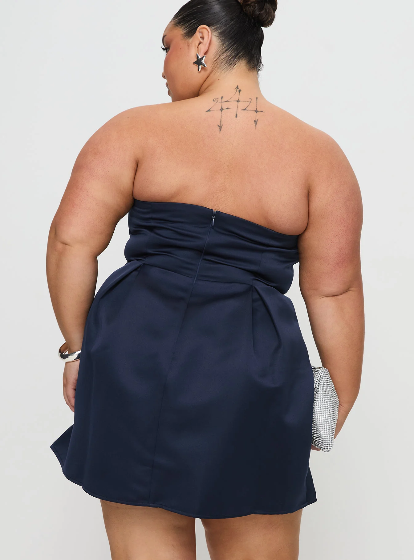 Spader Corset Mini Dress Navy Curve - Image 5
