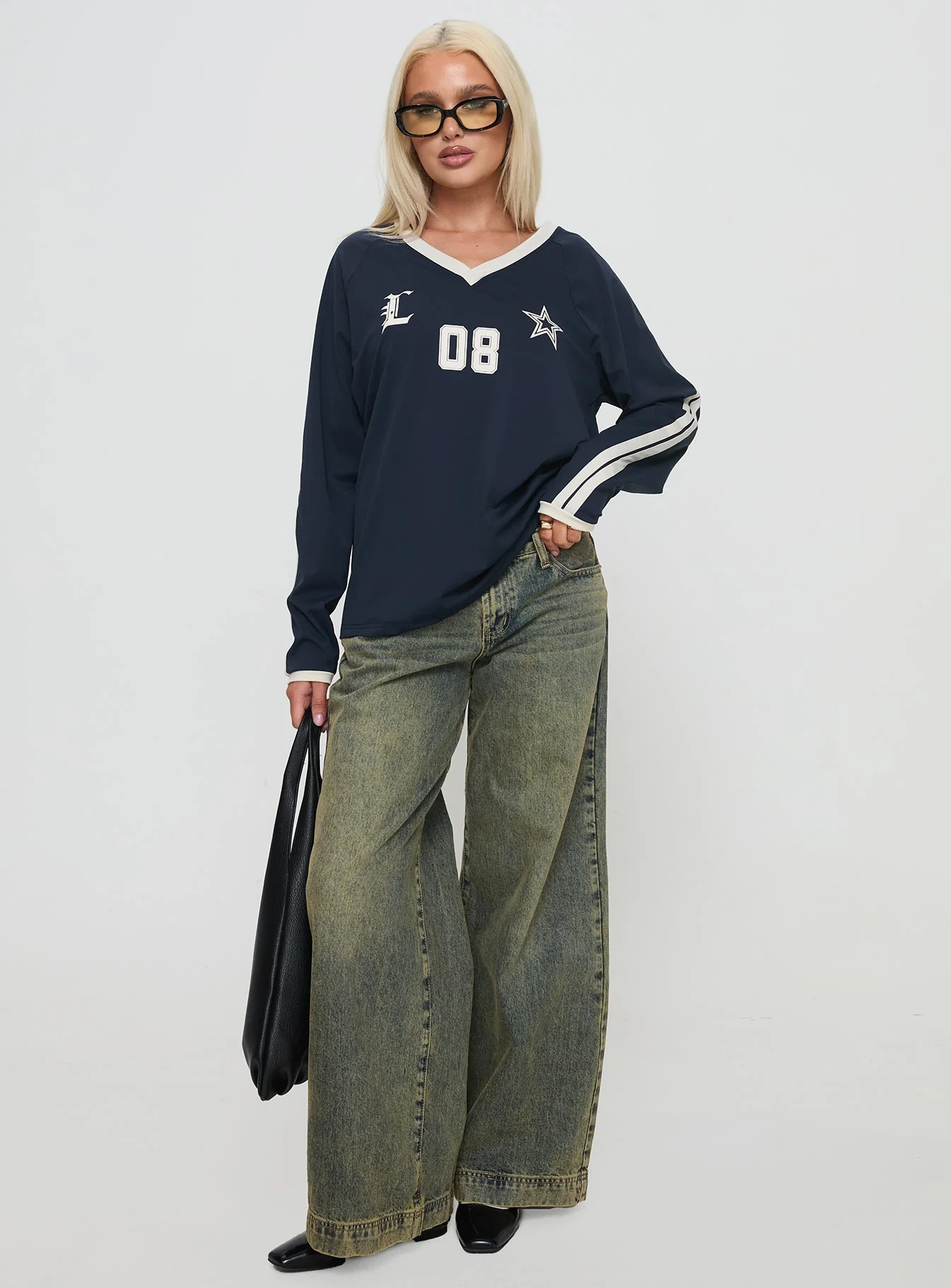 Spectate Top Long Sleeve Navy - Image 3
