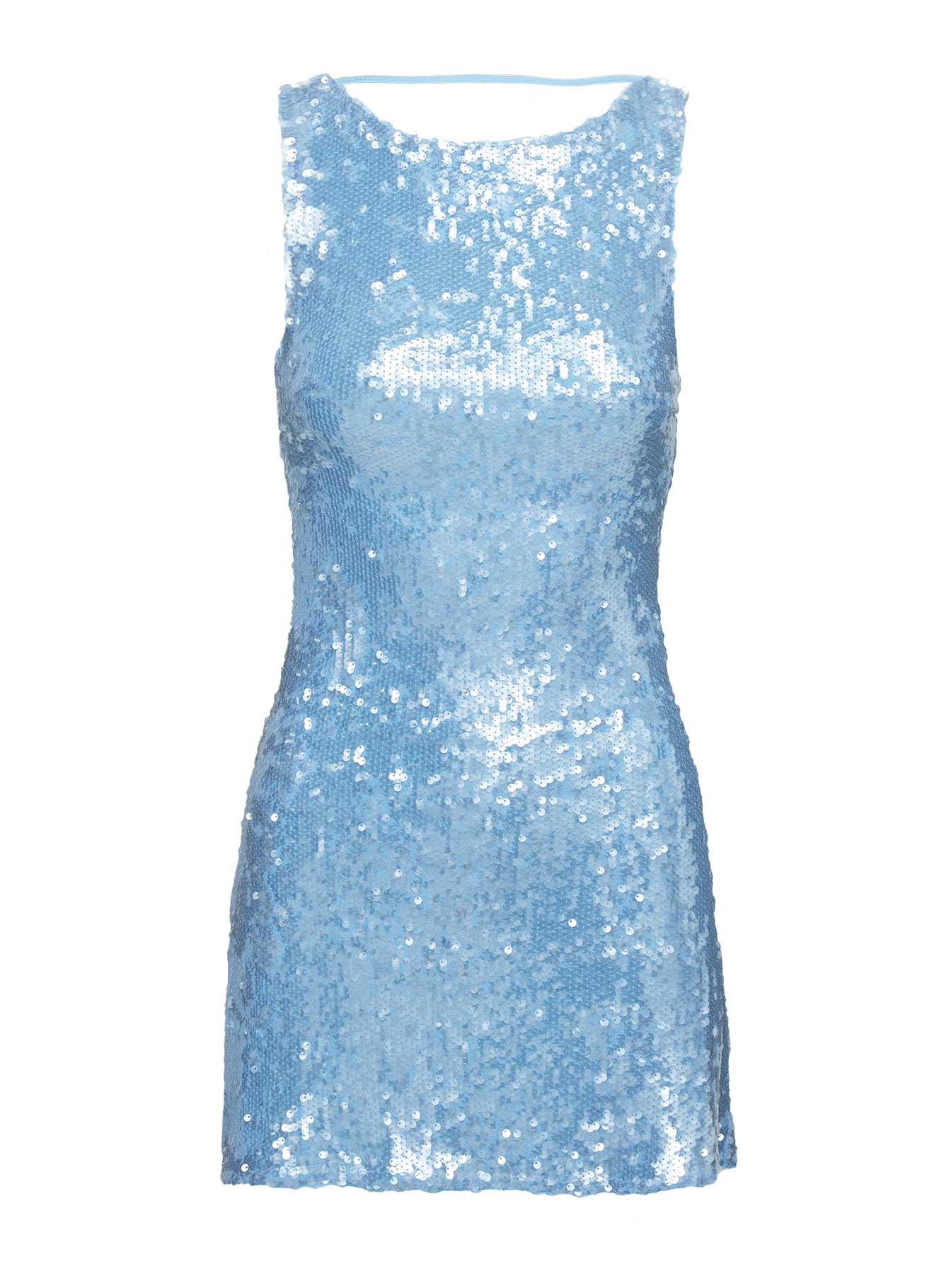 Stargirl Sequin Mini Dress Baby Blue - Image 5