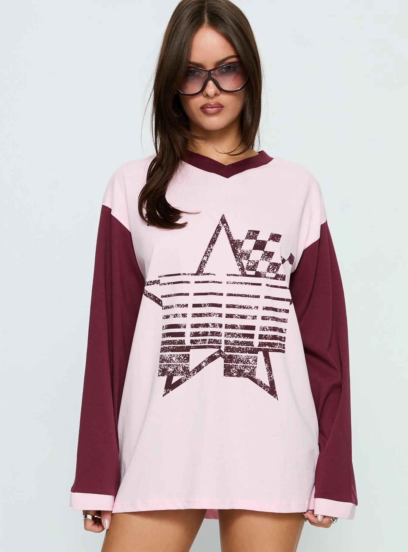 Starletta Long Sleeve Moto Top Pink - Image 2