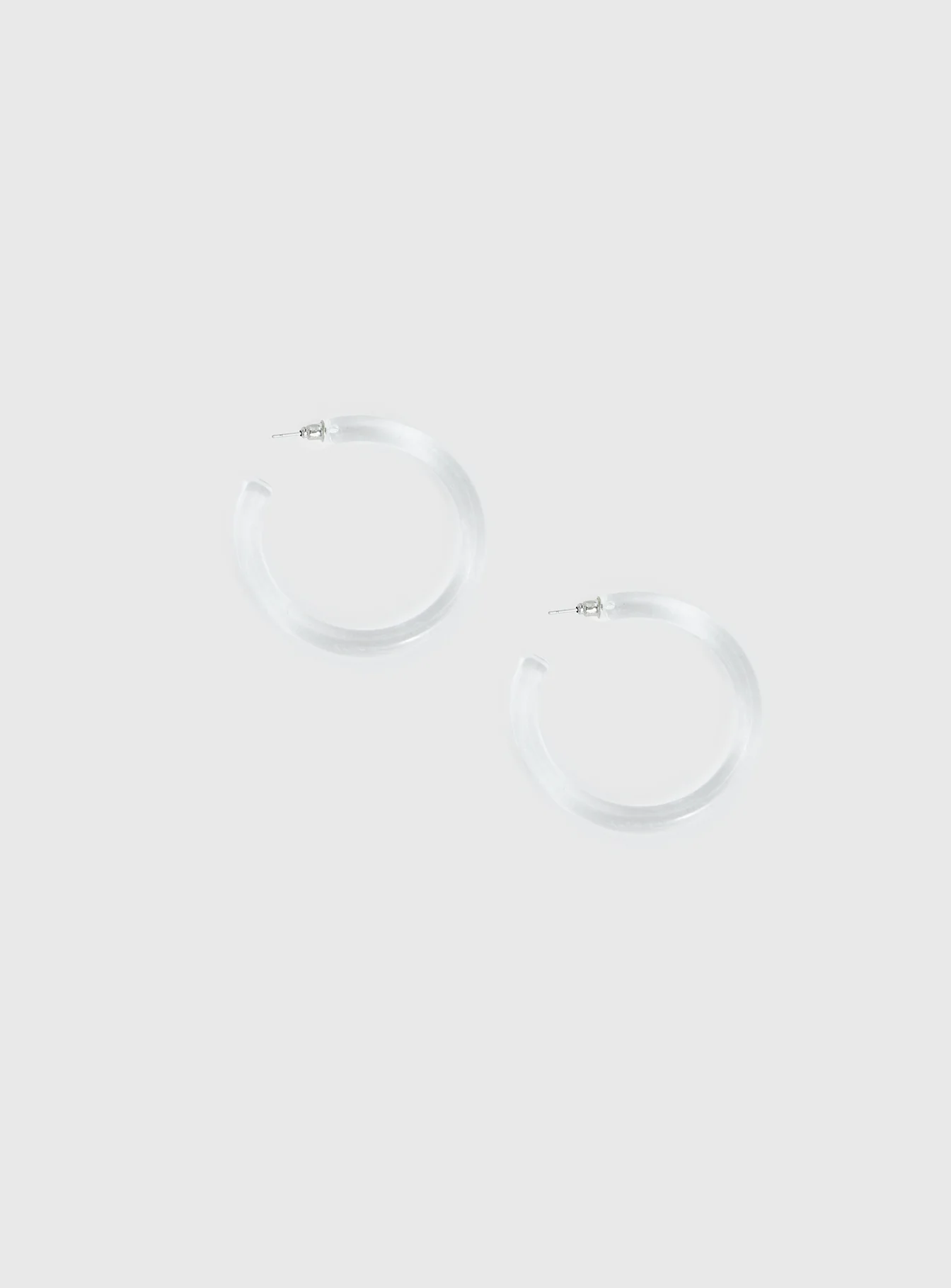 Stars Shine Hoop Earrings Clear - Image 3