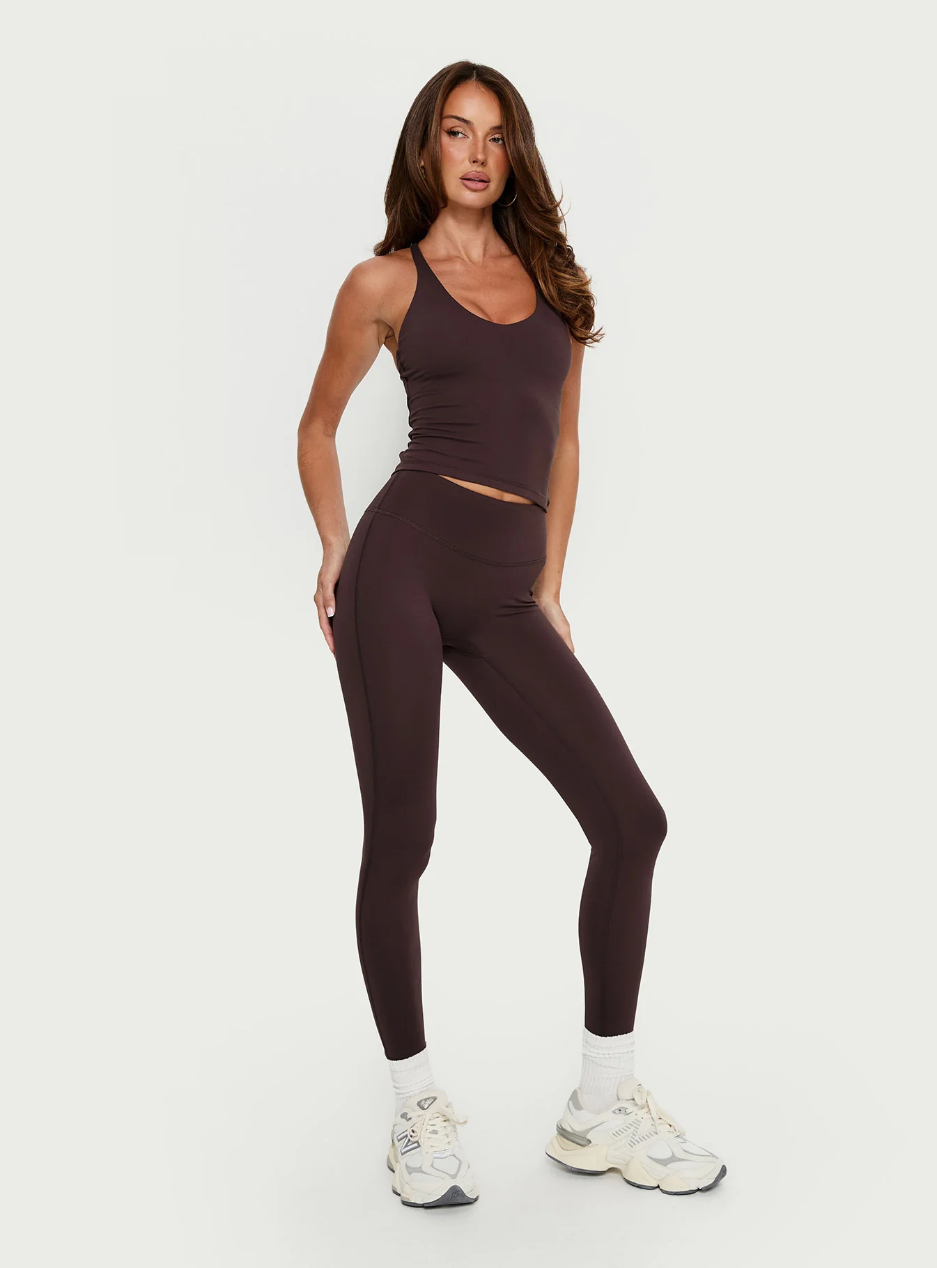 Stride Active Invisible Scrunch Leggings Brown - Image 9