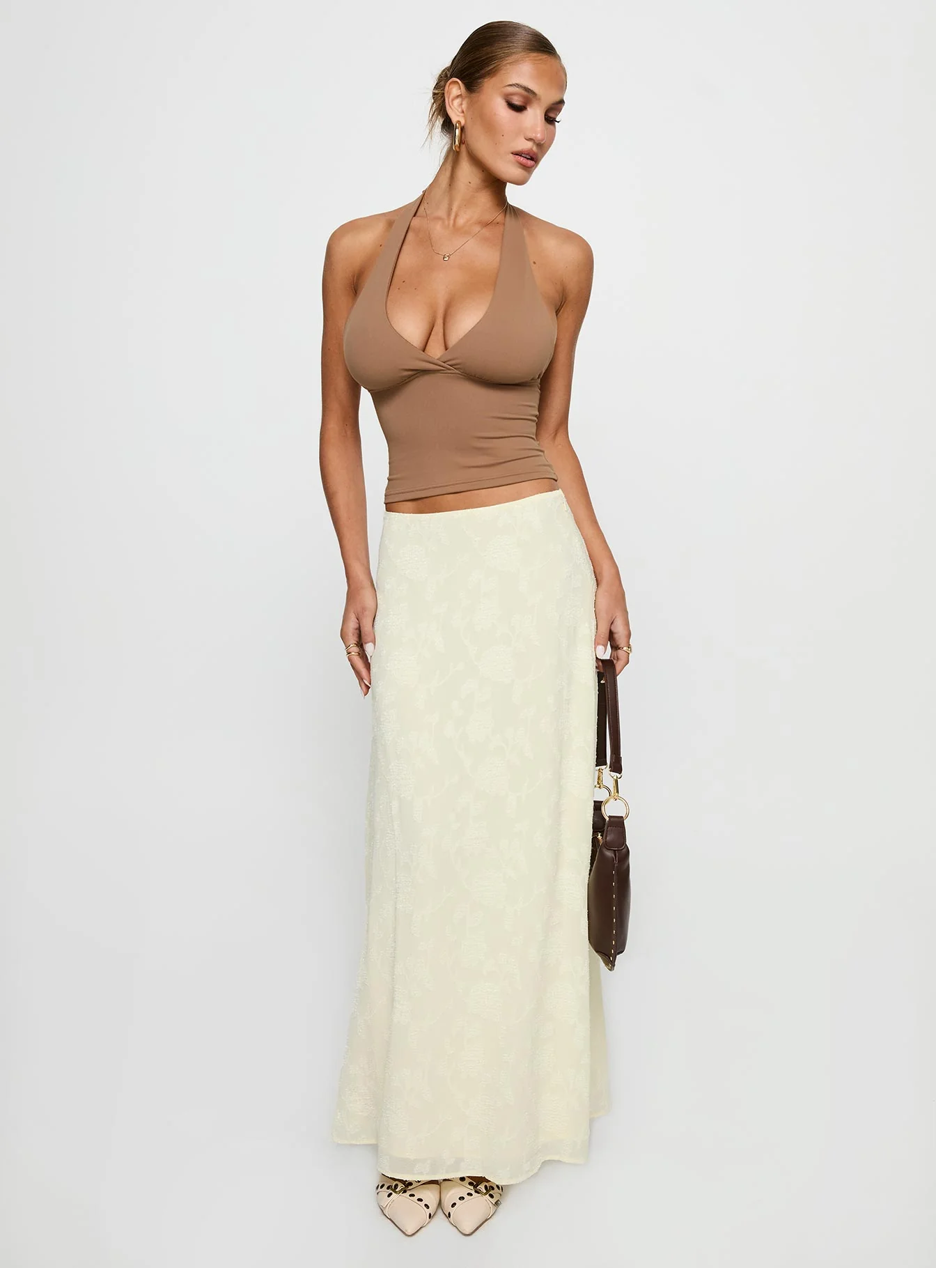 Su Casa Low Waist Maxi Skirt Yellow - Image 3