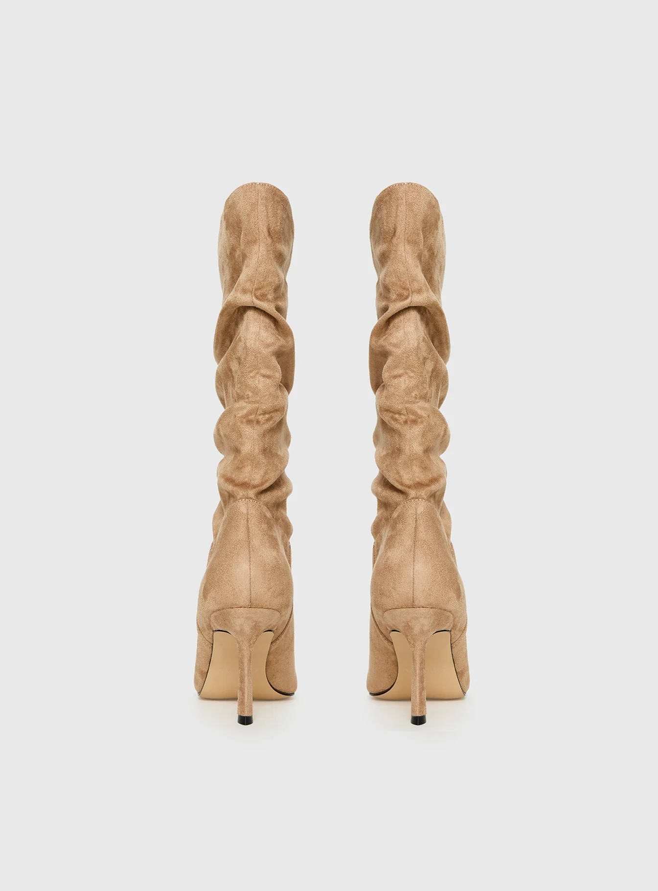 Such A Charmer Faux Suede Scrunch Boot Tan - Image 4