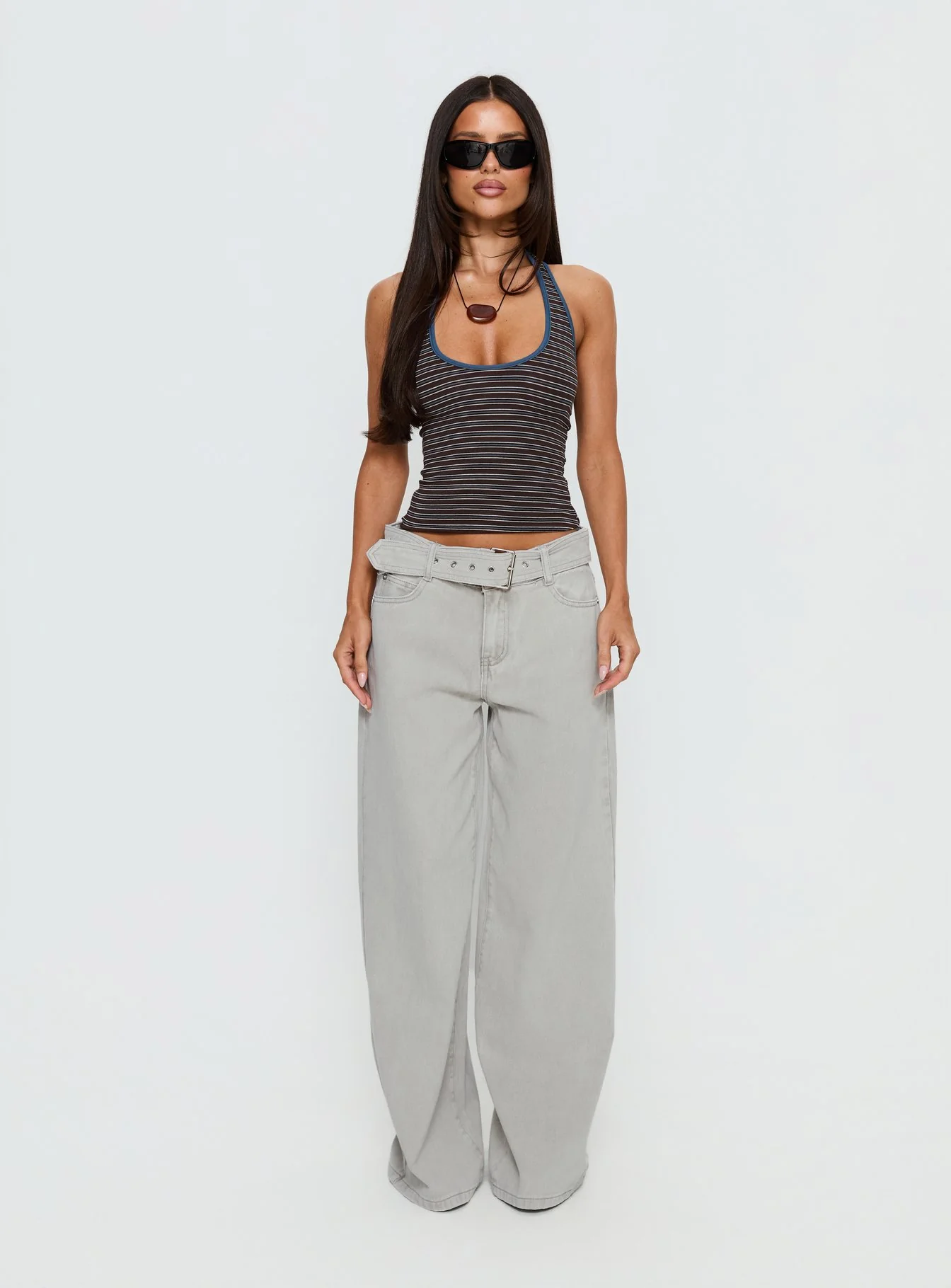 Sugar Talking Halter Top Multi Stripe - Image 7