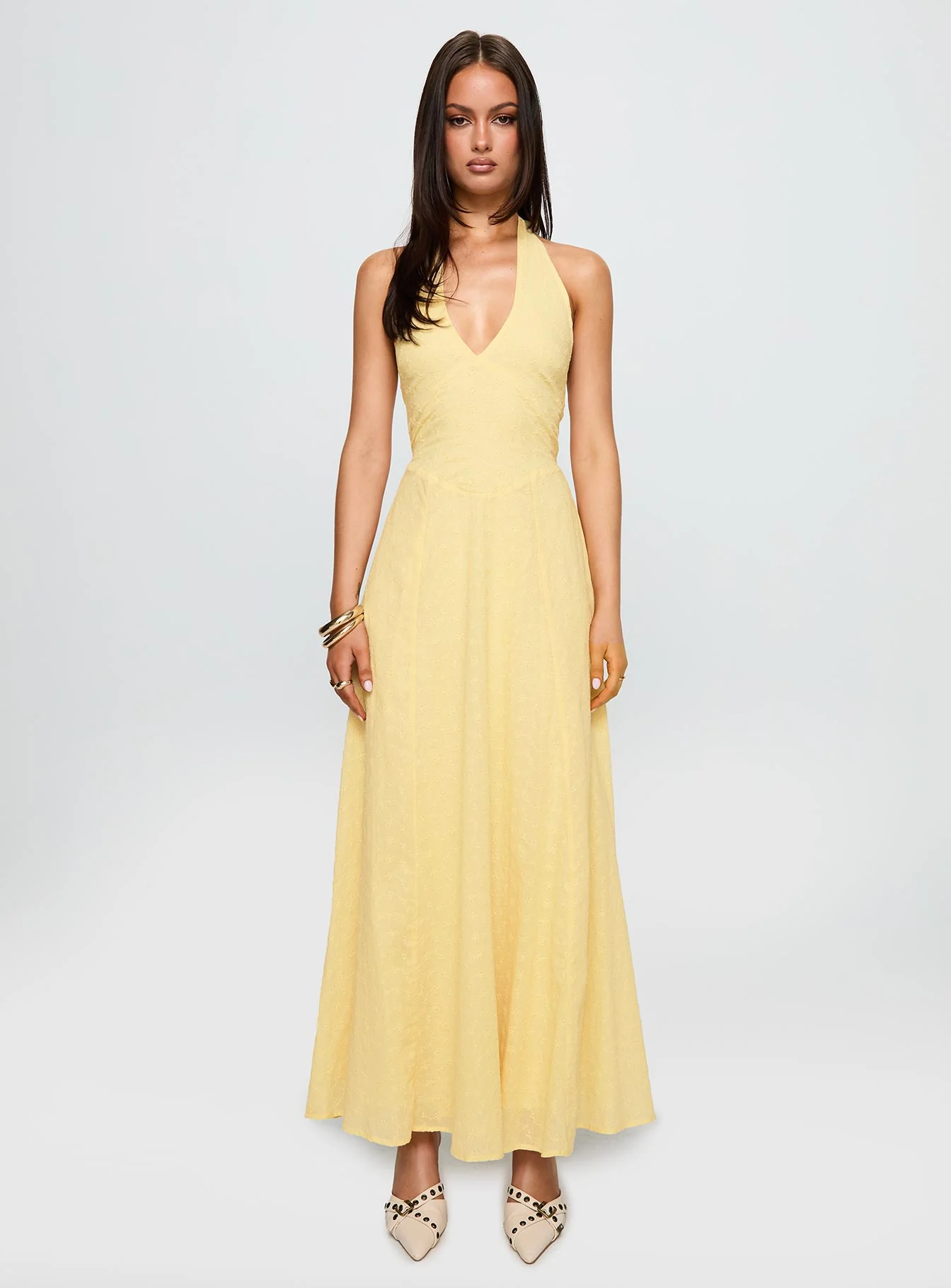 Summer State Halter Maxi Dress Yellow - Image 6