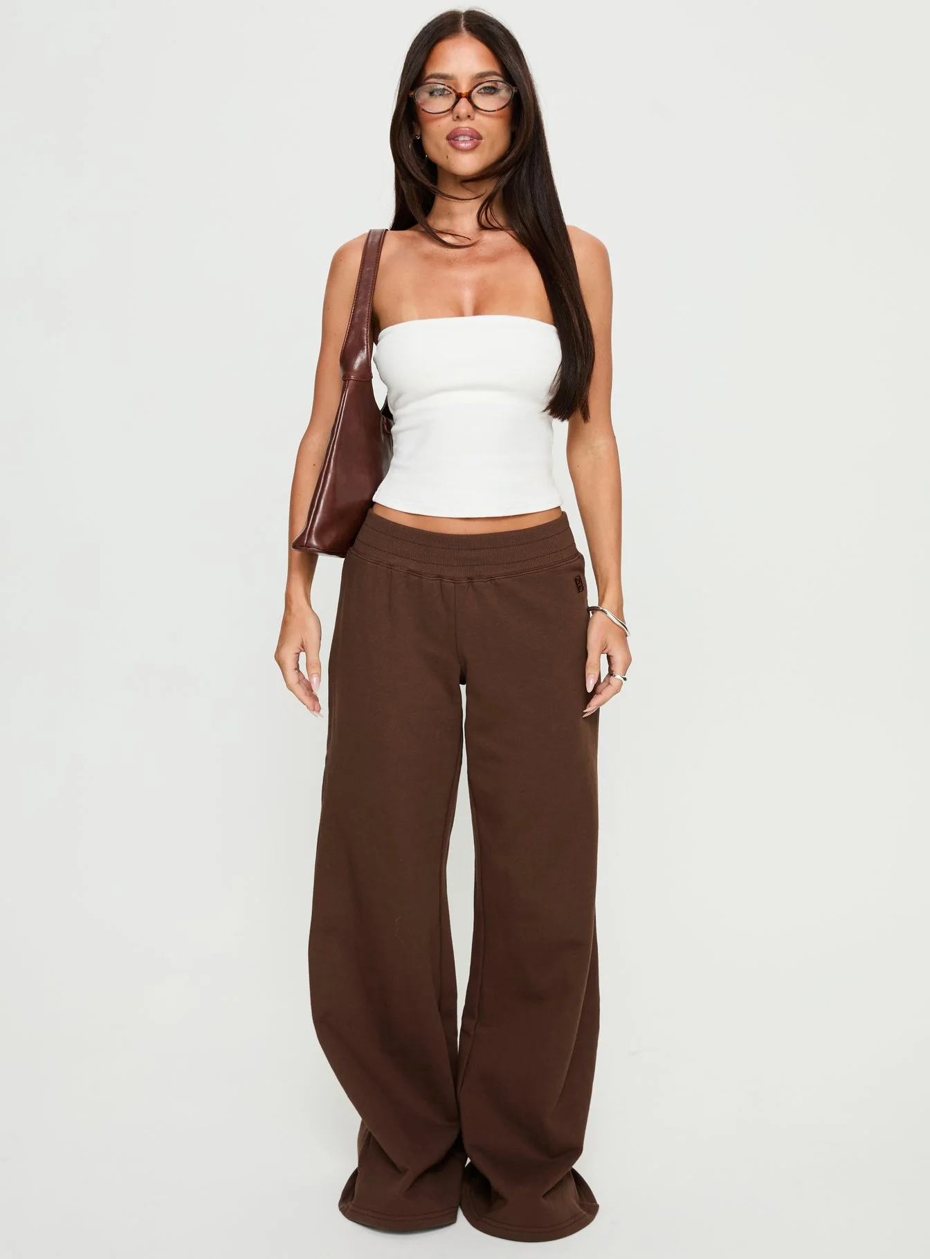 Summits Flared Track Pants Chocolate - Image 6