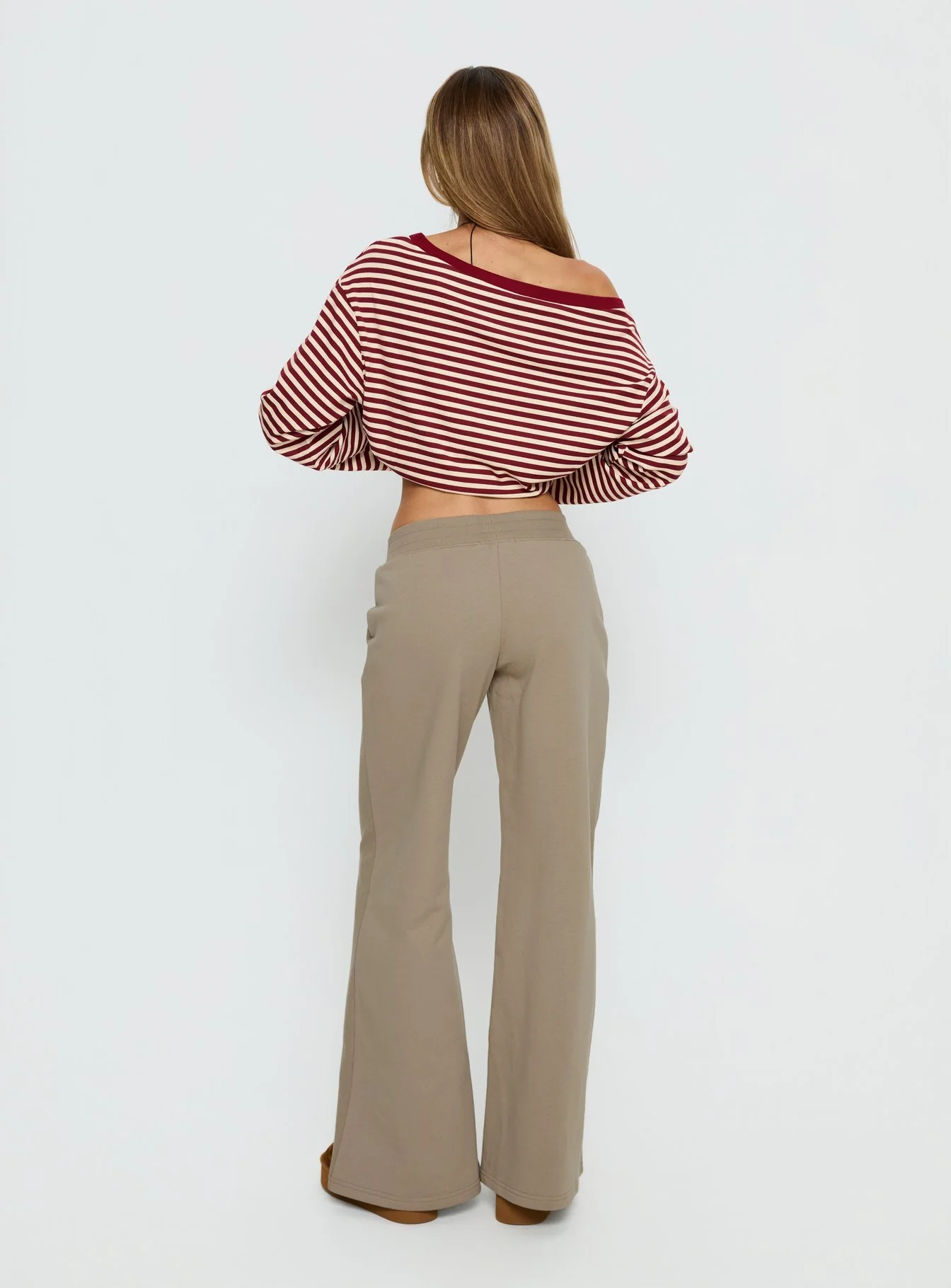 Summits Flared Track Pants Latte - Image 5