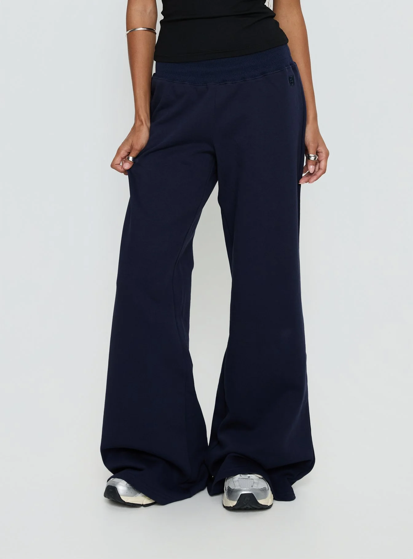 Summits Flared Track Pants Navy - Image 2