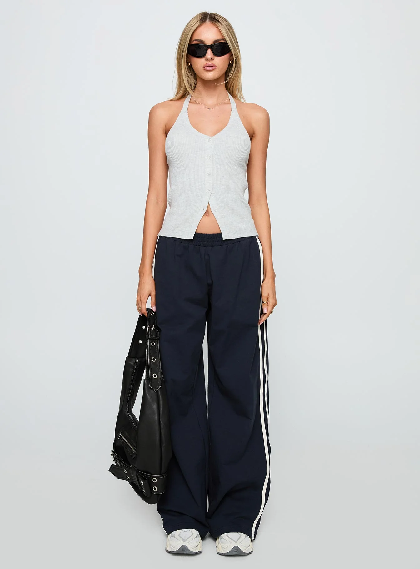 Suzu Knit Halter Top Grey - Image 6
