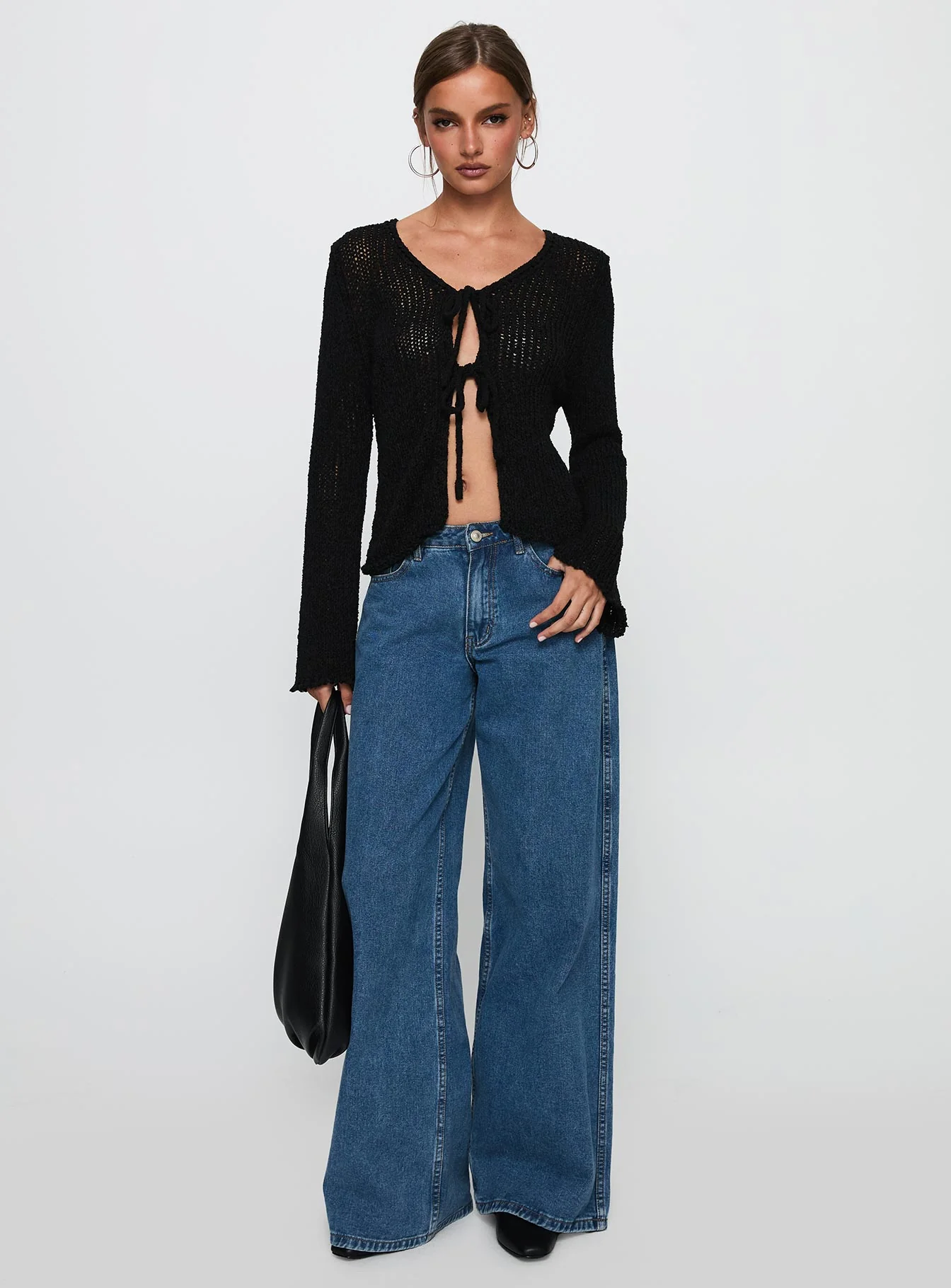 Swain Knit Cardigan Black - Image 2