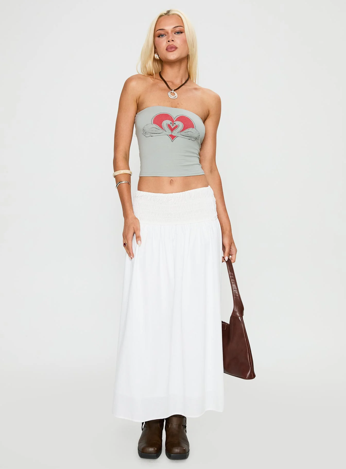 Swan Song Strapless Top Blue / Grey - Image 3