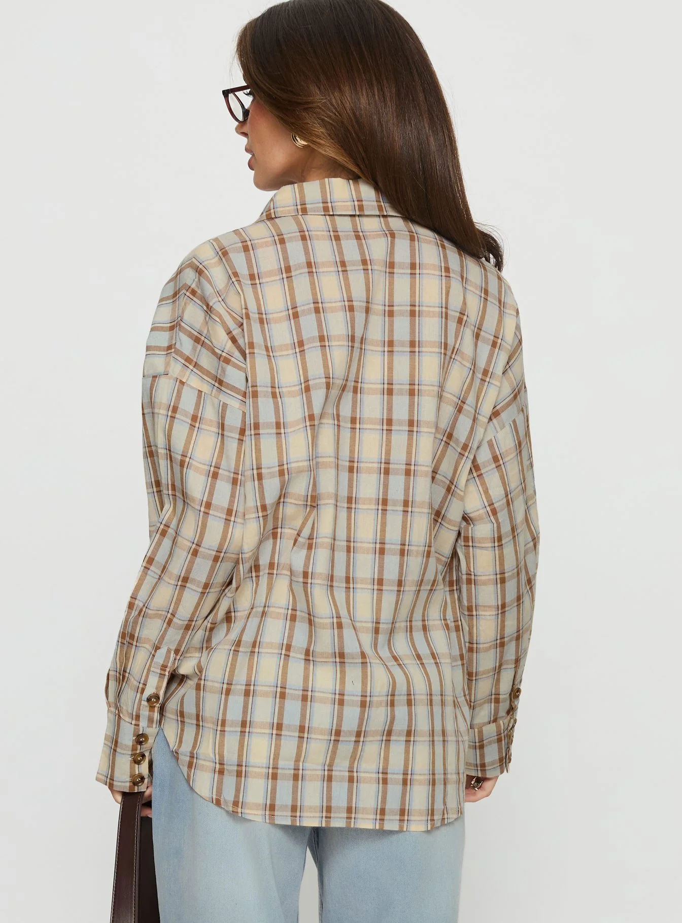 Sweet Summer Flannel Top Blue Check - Image 5