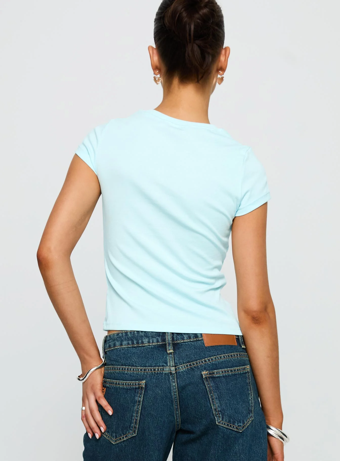Sweet Swans Baby Tee Blue - Image 5
